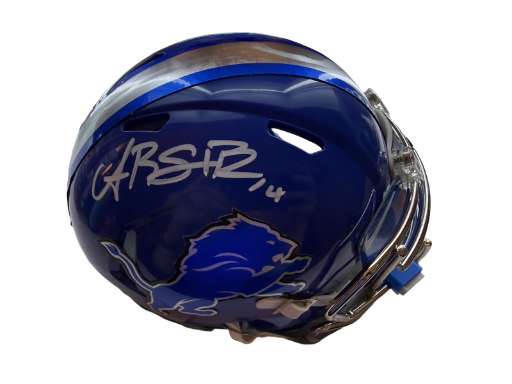 Amon-Ra St. Brown signed mini helmet