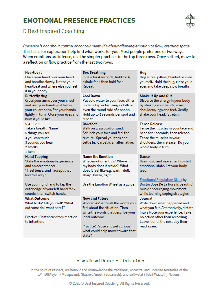 Emotional Presence Practices