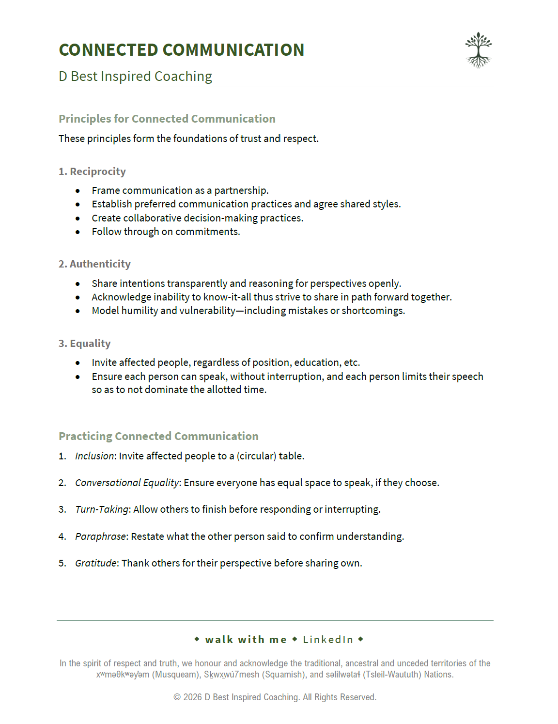 Connected Communication Guide