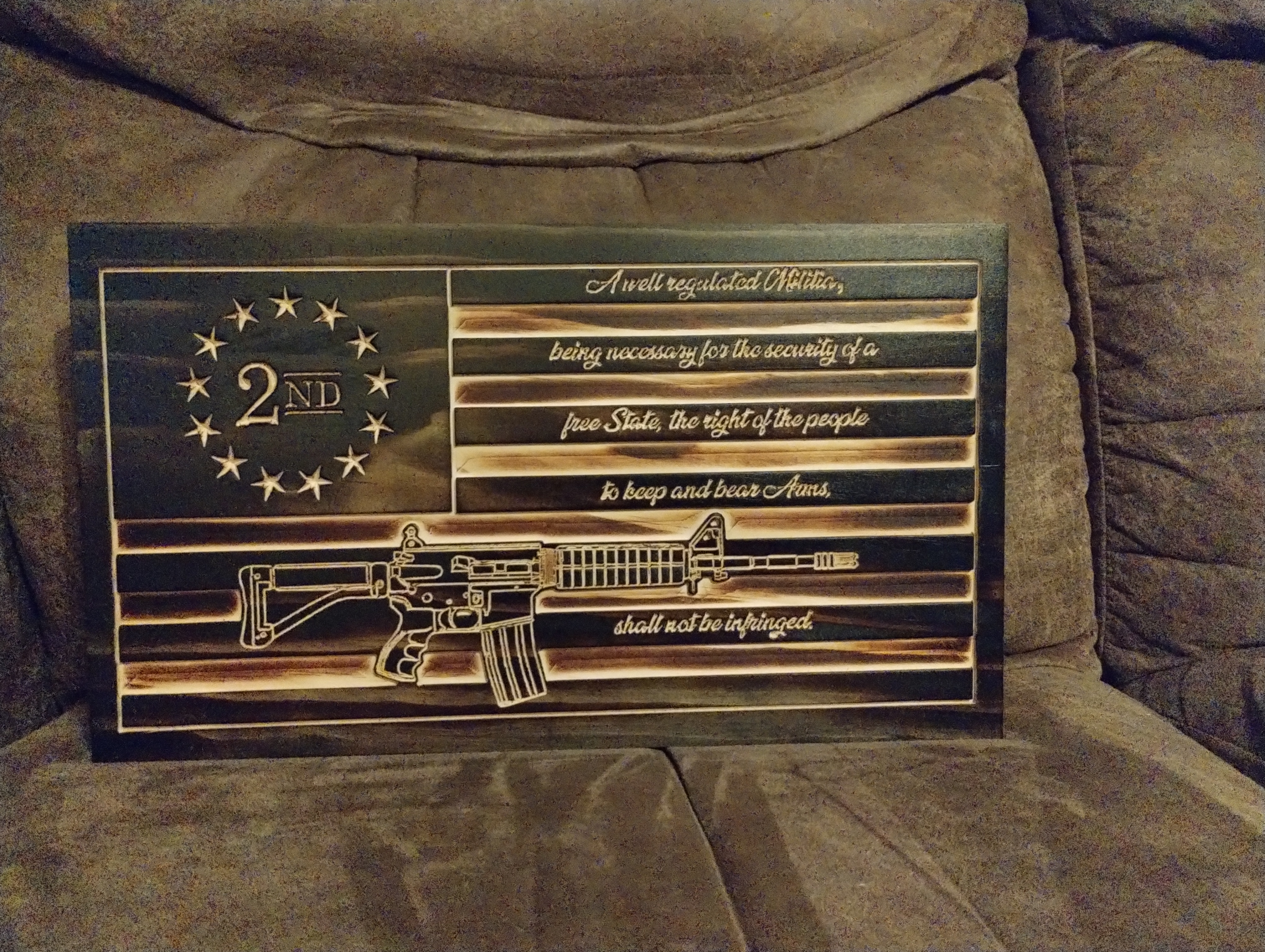 2nd Amendment Wooden Wall Art