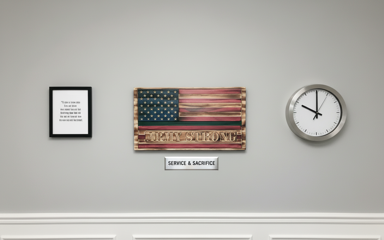 Army Strong Wooden American Flag Sign