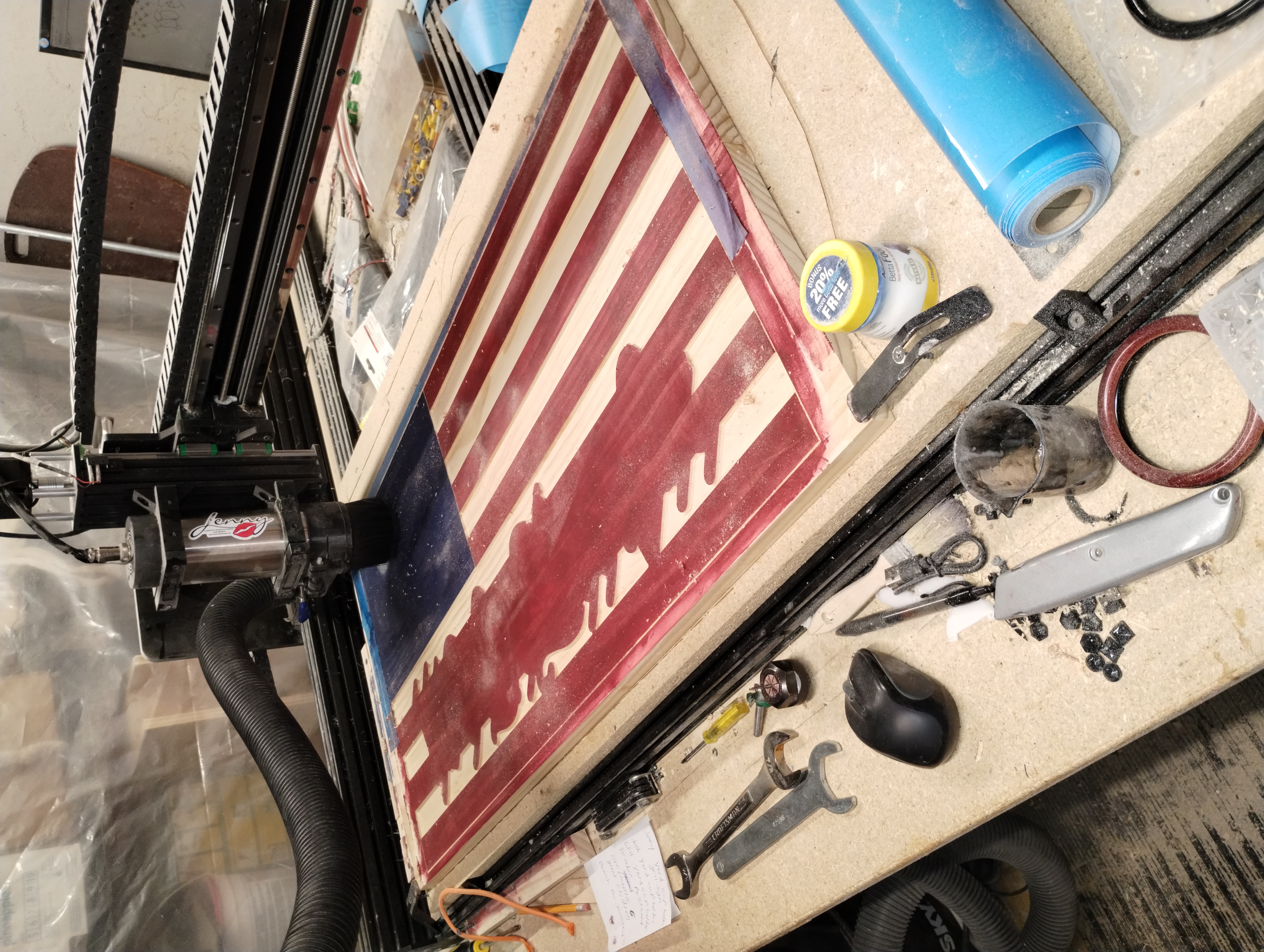 Wooden American Flag Plaque