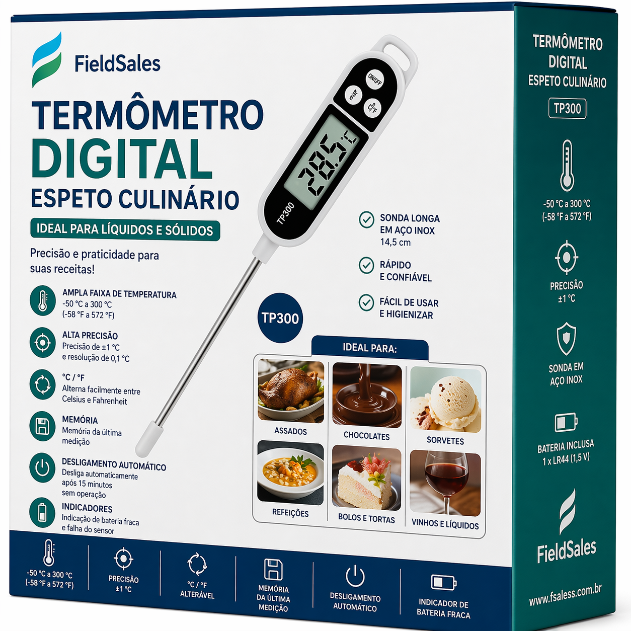 Termômetro Digital Espeto Culinário