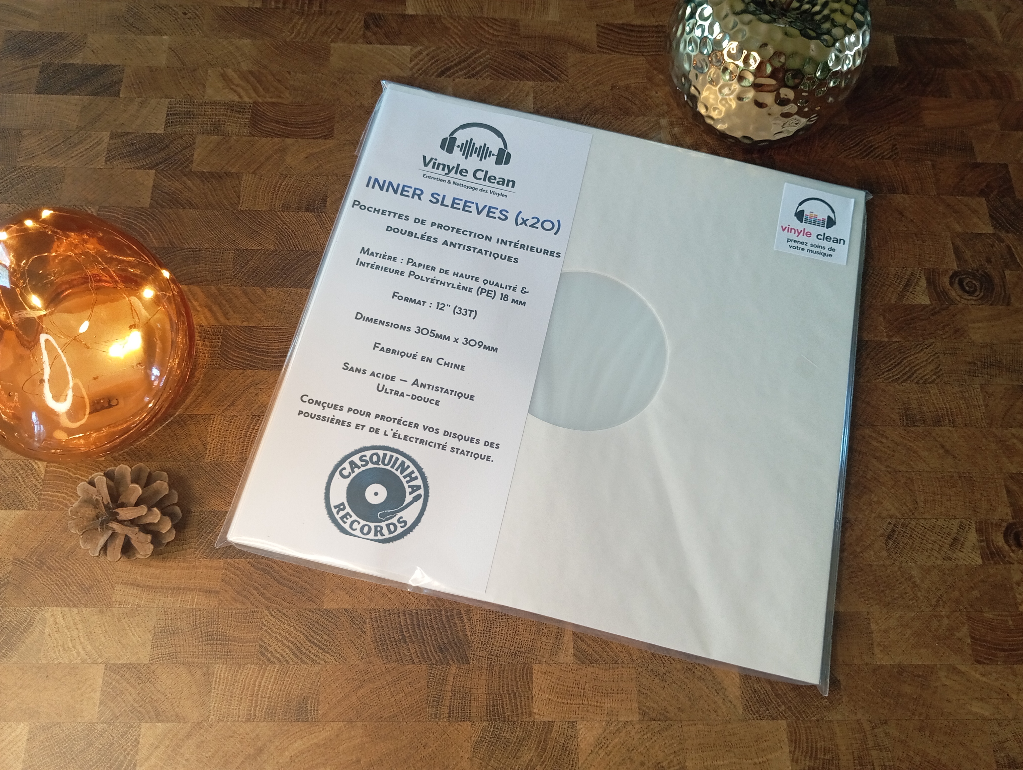 Sous-pochettes doublées antistatiques blanches