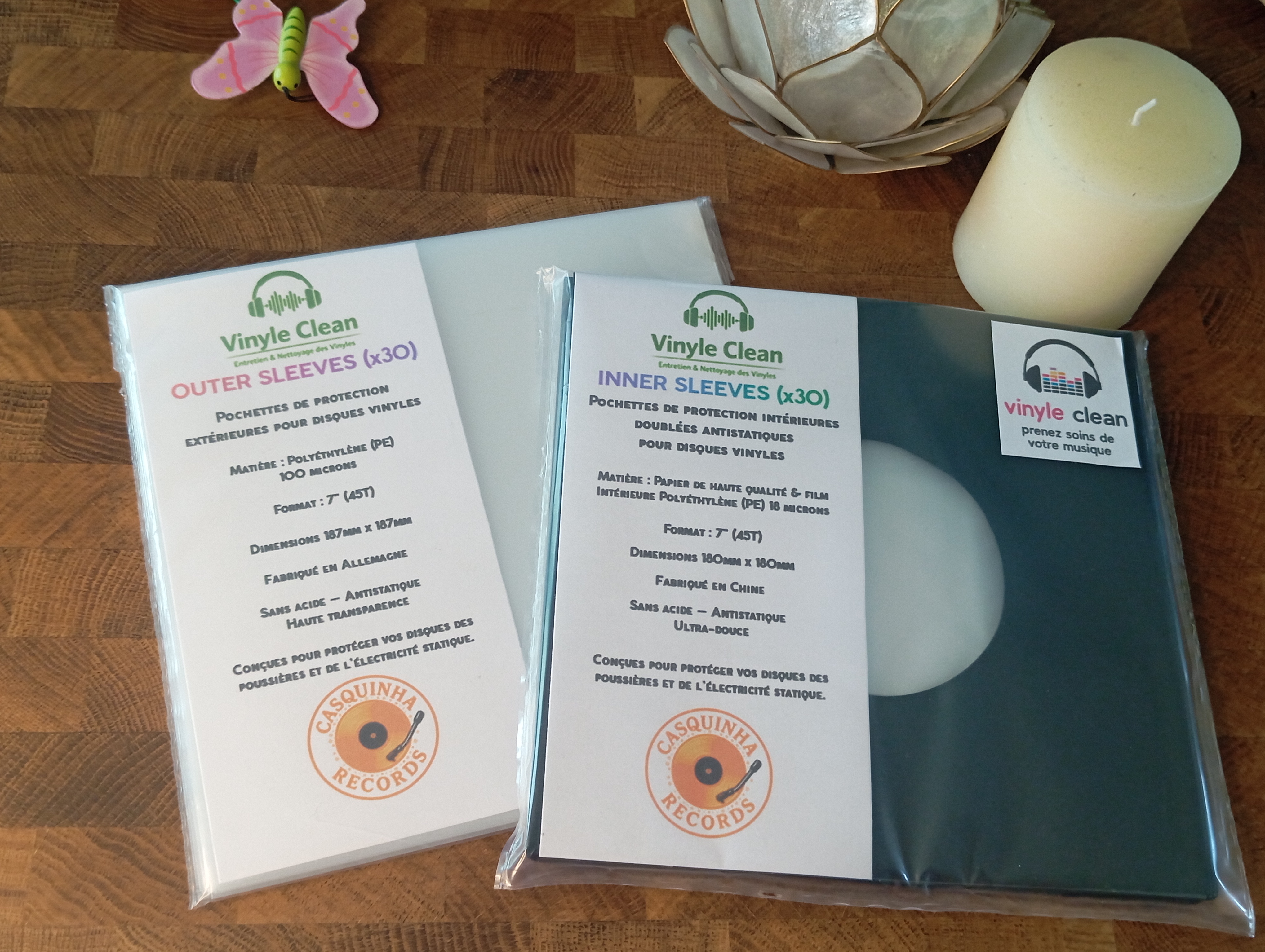 Pack protection singles - pochettes transparentes & pochettes noires						