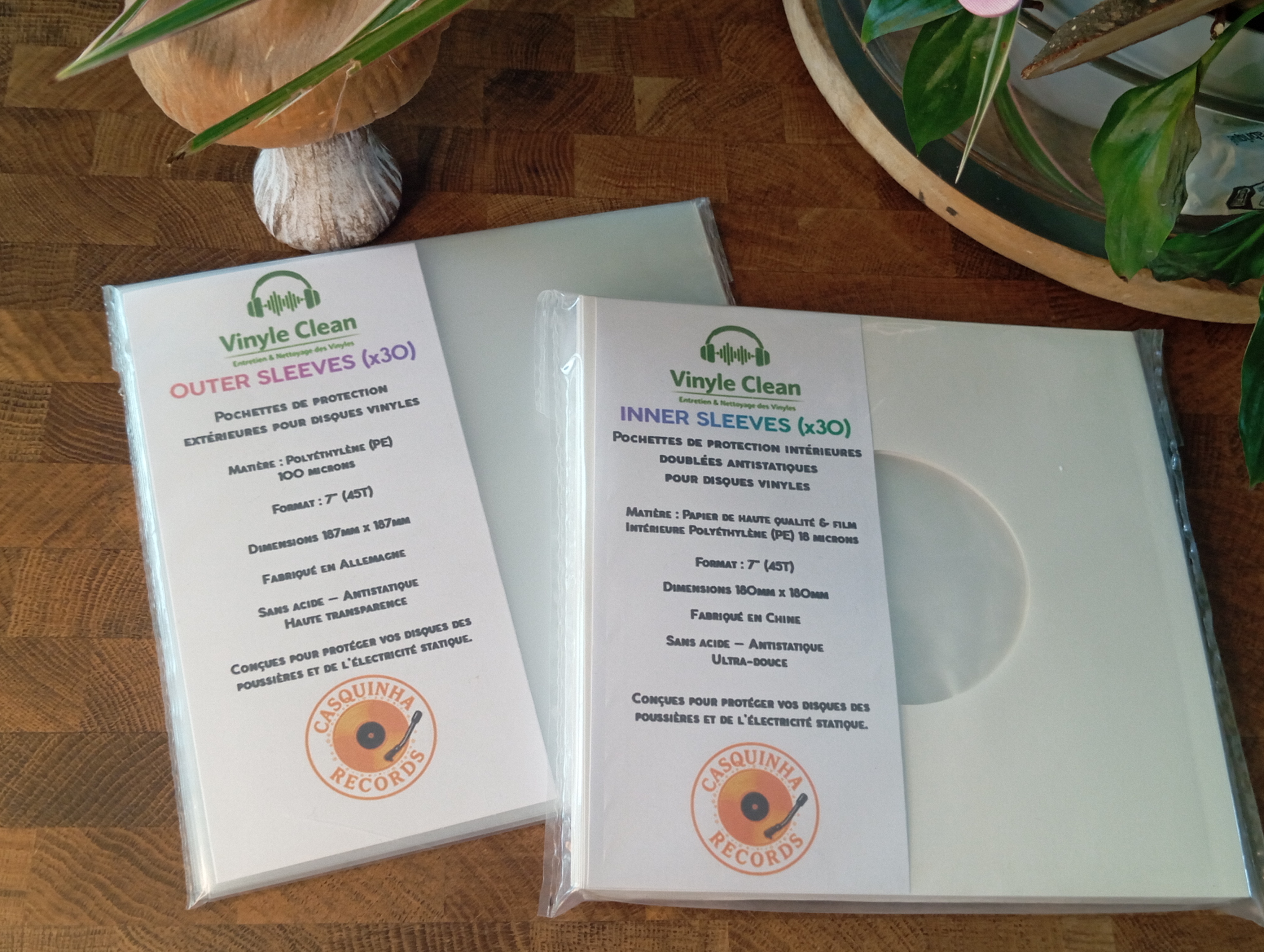 Pack protection singles - pochettes transparentes & pochettes blanches							