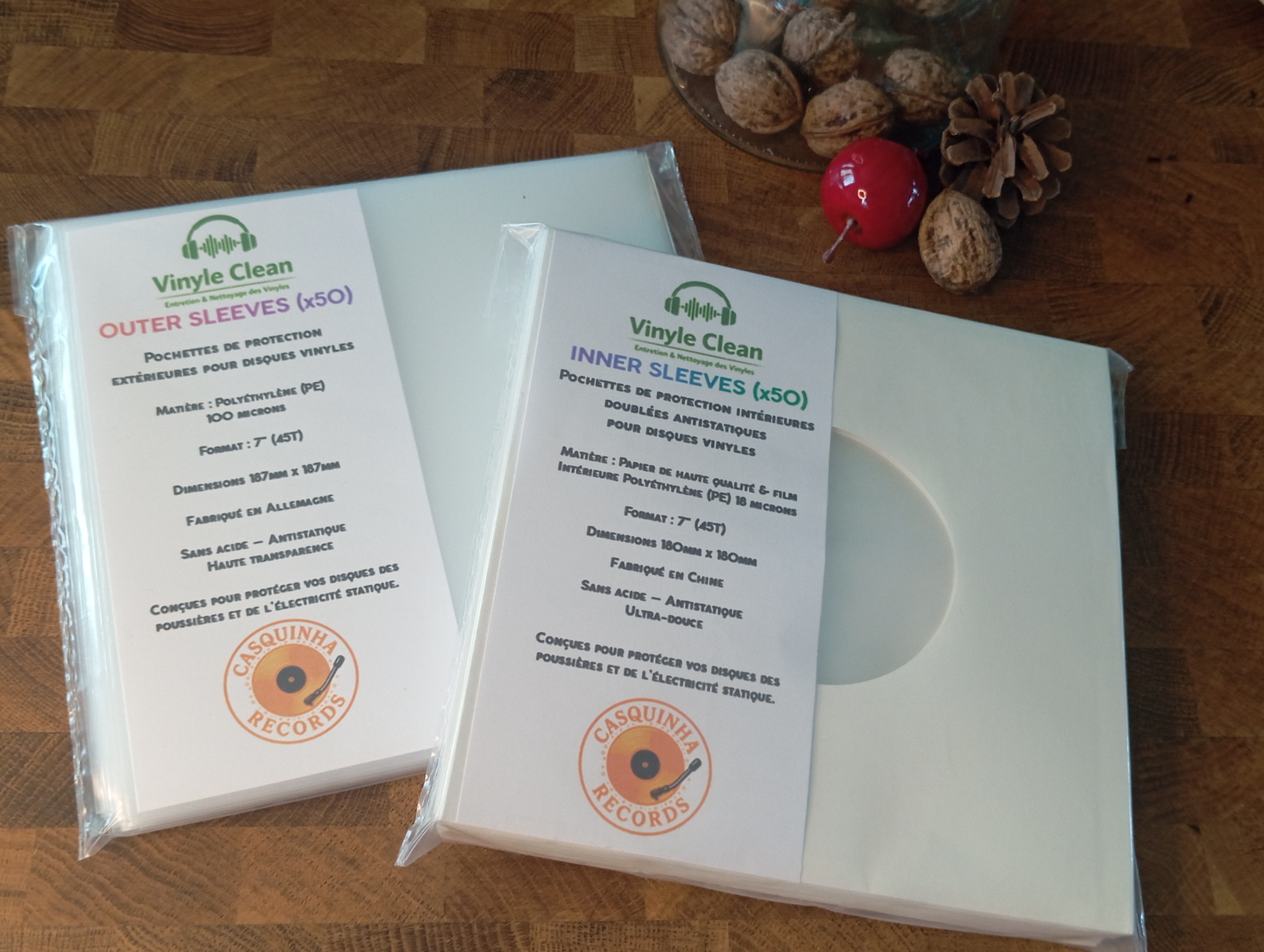 Pack protection singles - pochettes transparentes & pochettes blanches							