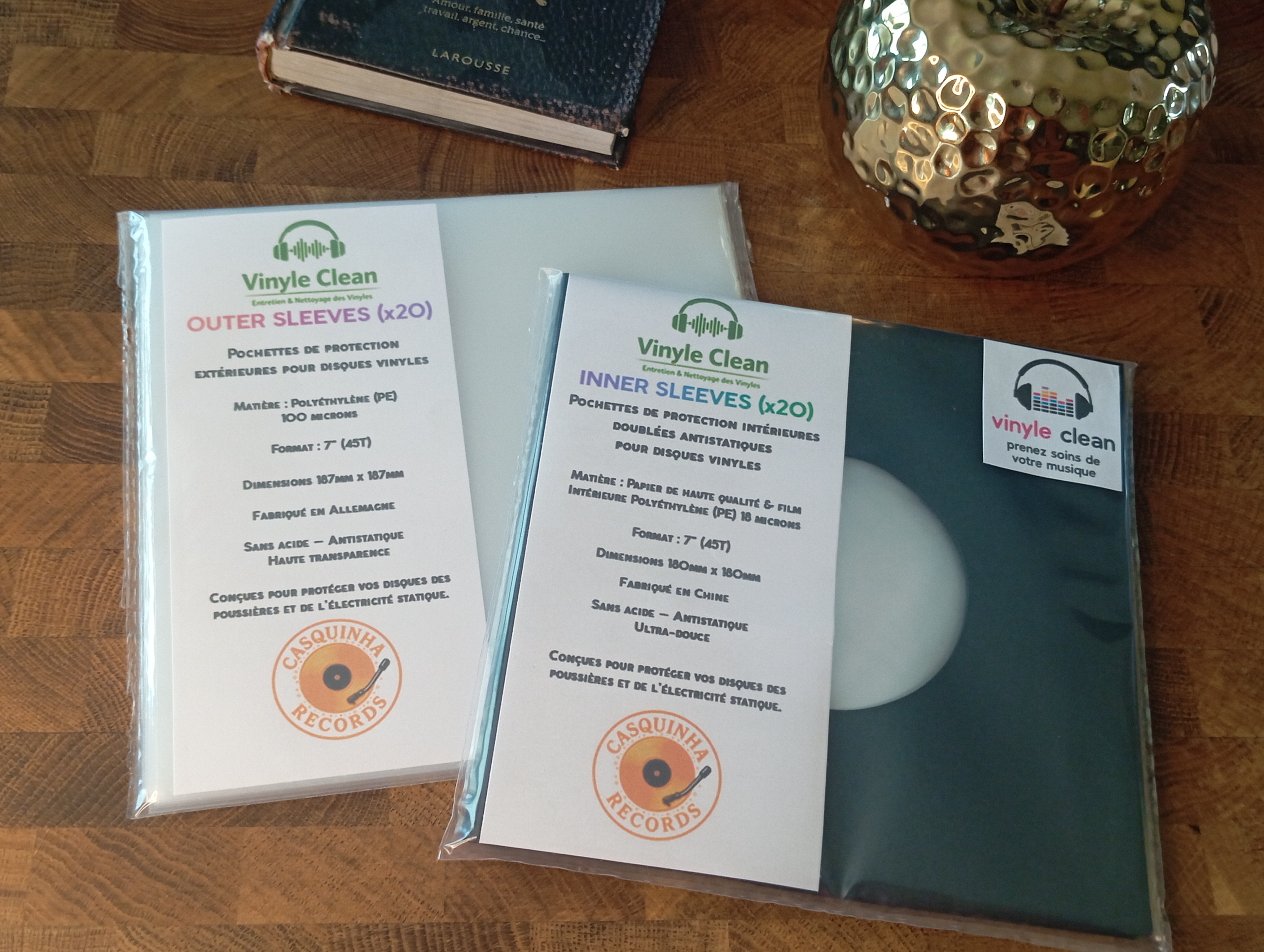 Pack protection singles - pochettes transparentes & pochettes noires						