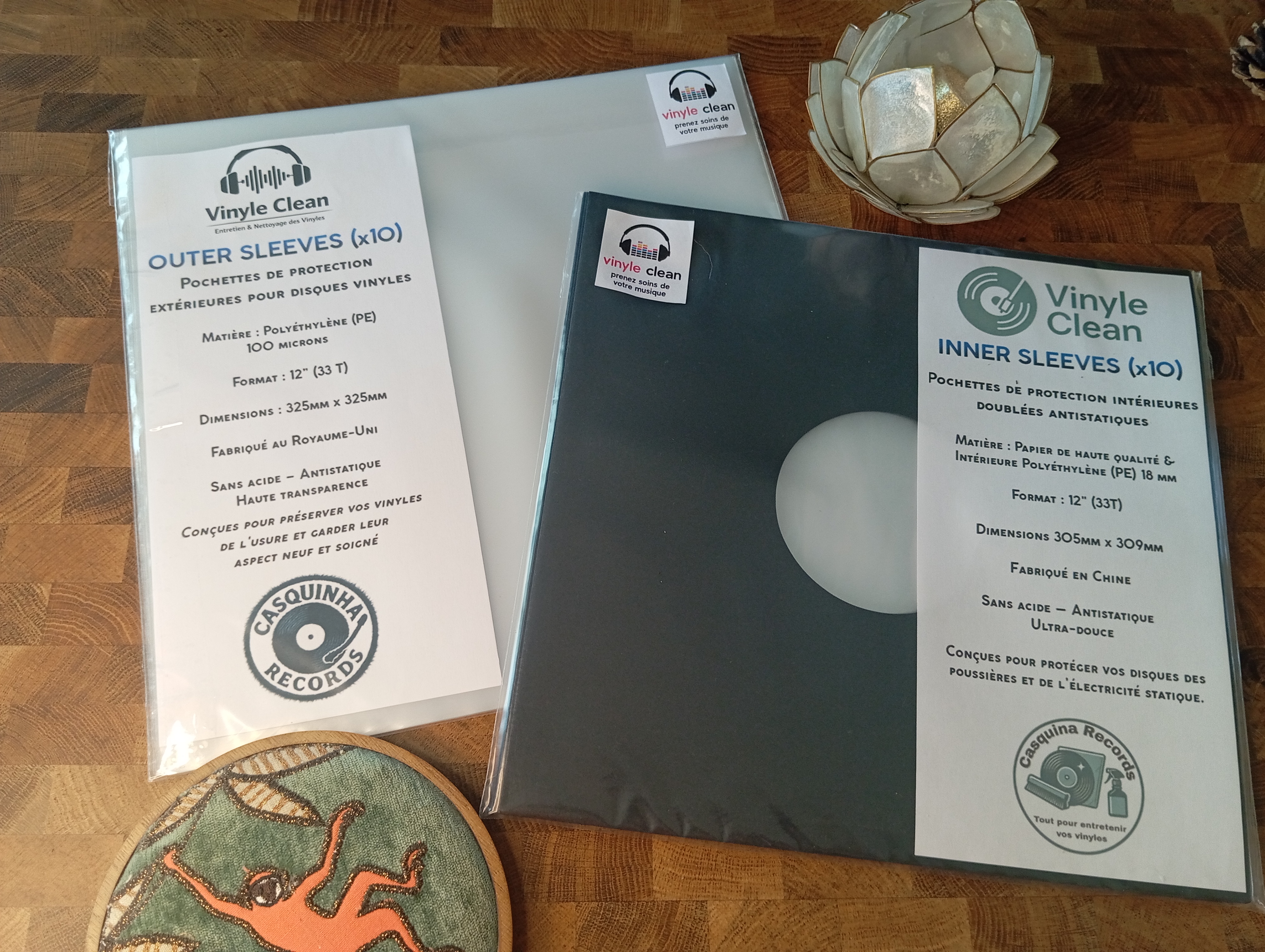 Pack protection LP - pochettes transparentes & sous-pochettes interieures noires antistatiques