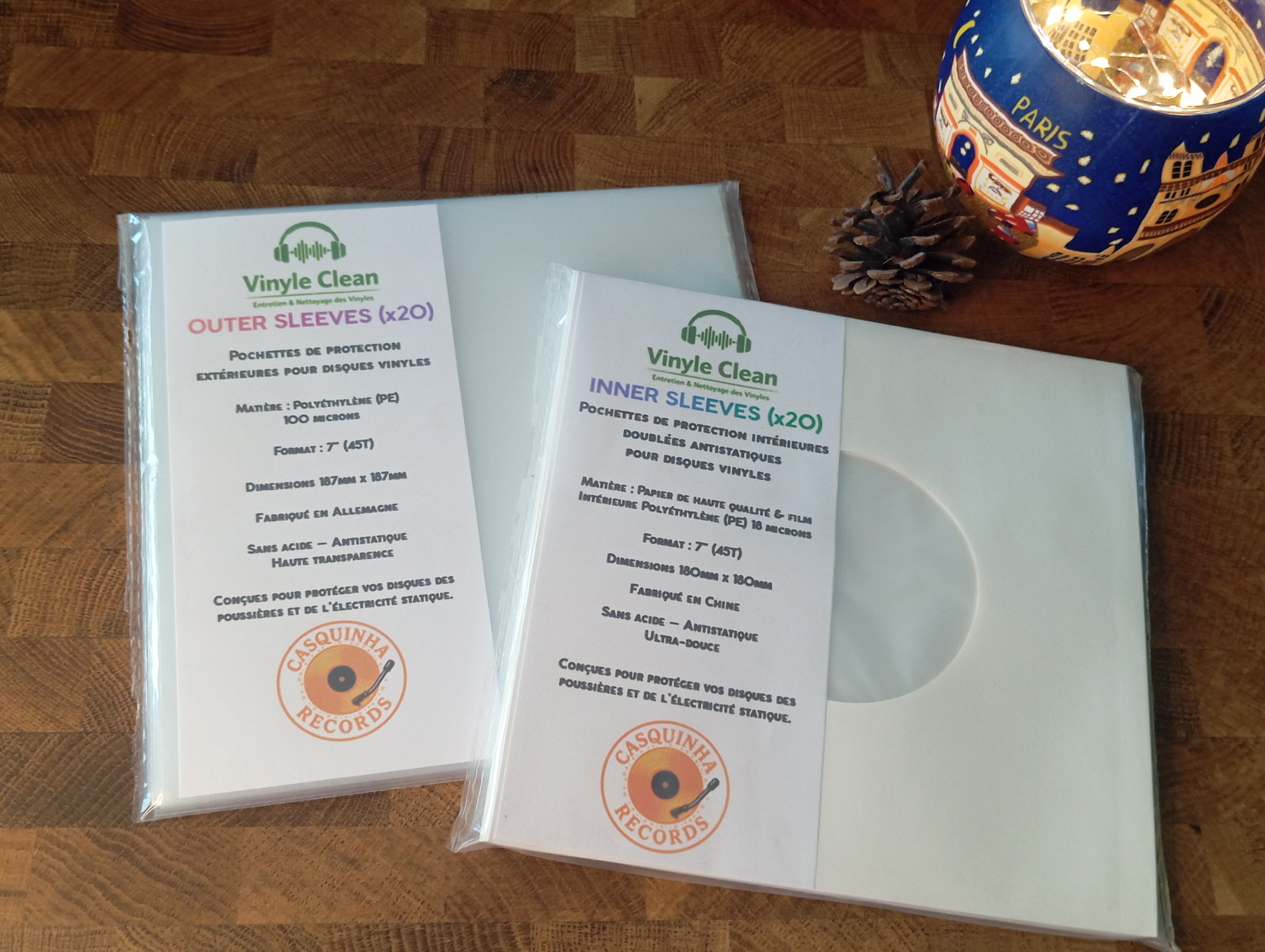 Pack protection singles - pochettes transparentes & pochettes blanches							