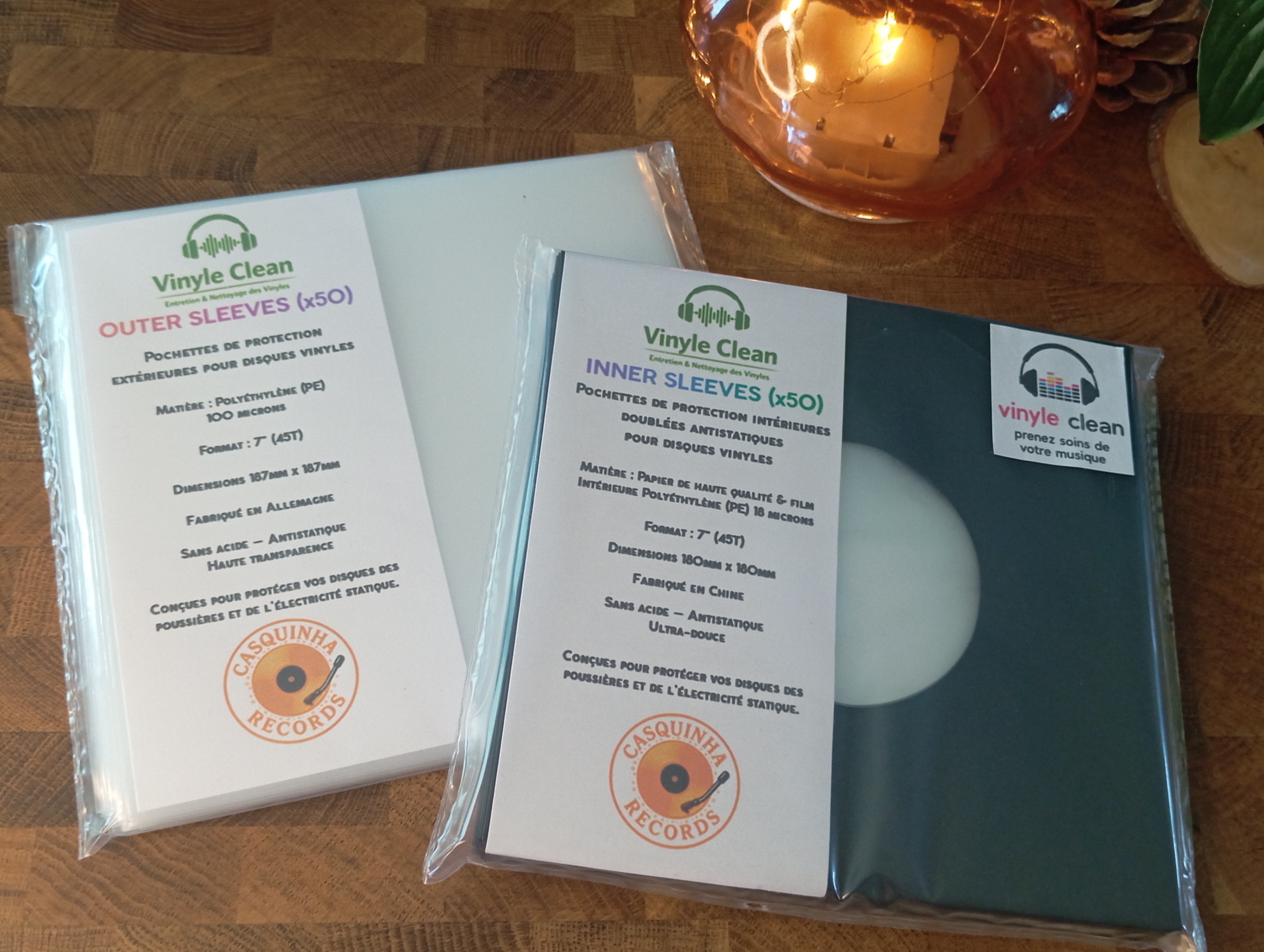 Pack protection singles - pochettes transparentes & pochettes noires						