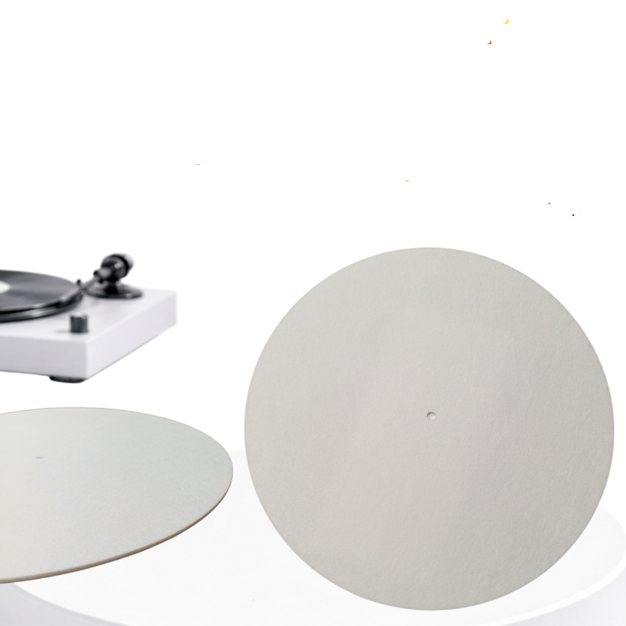 Slipmat feutrine blanche 12"