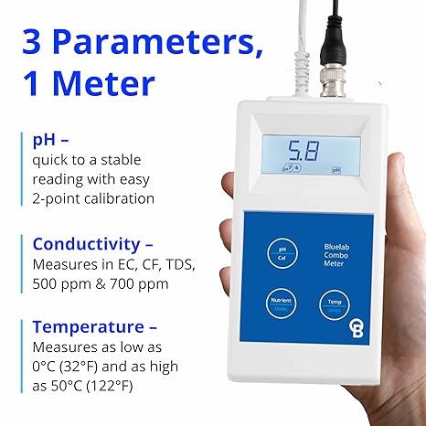Bluelab Combo Meter - Probe Included Check PH & PPM
