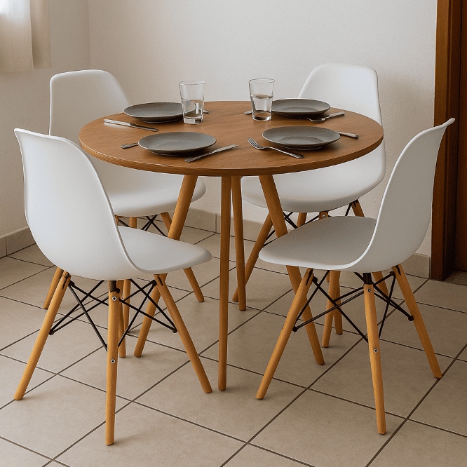 Mesa de Jantar Quadrada Madeira Maciça 