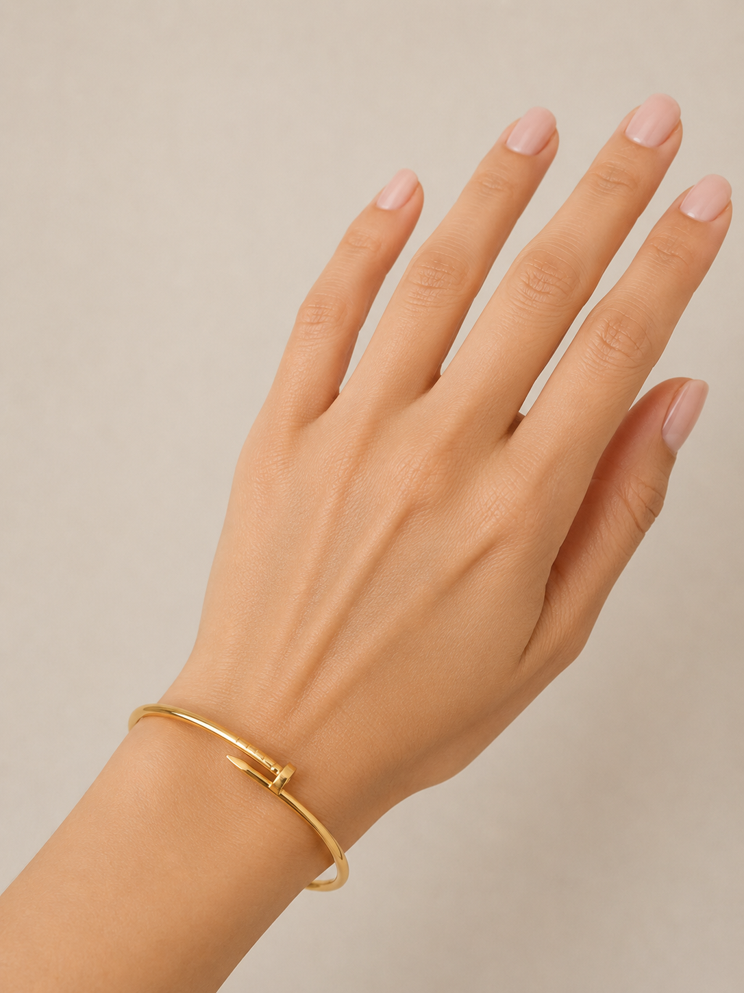 18K Gold Nail Bracelet