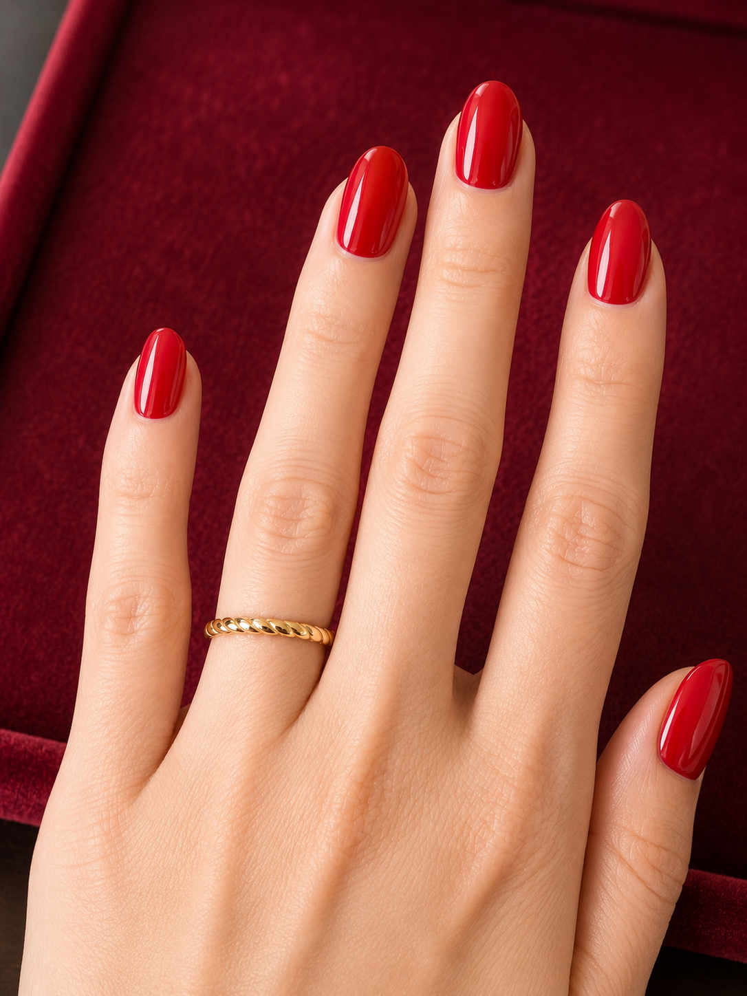 18K Twisted Gold Band Ring