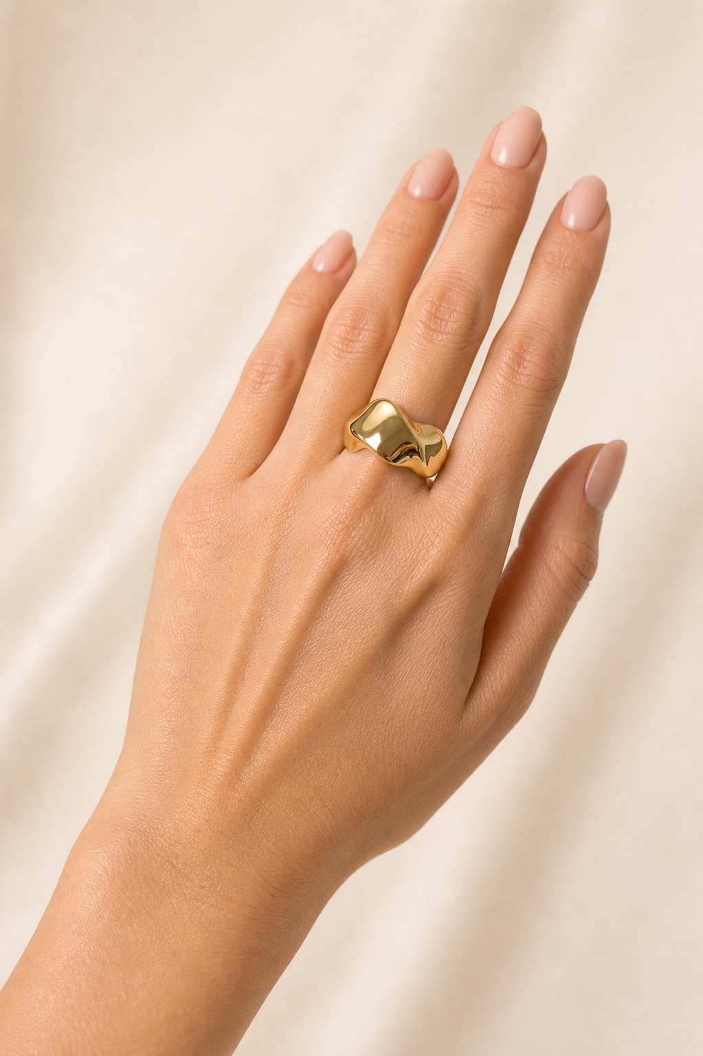18K Graziella Air Gold Wave Ring