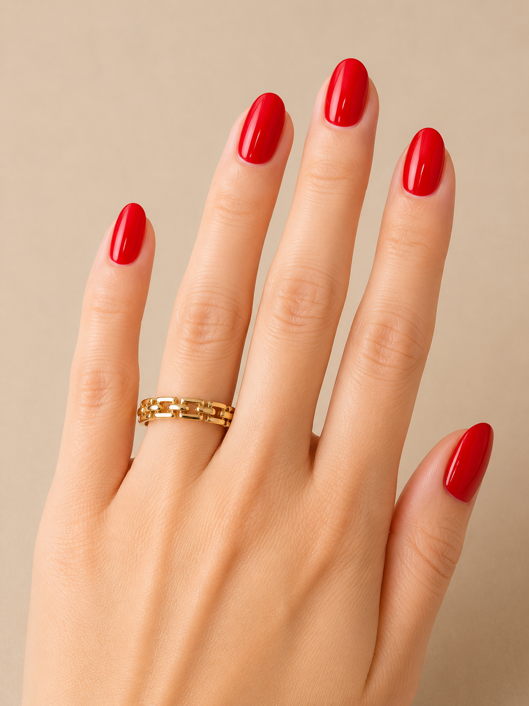 18K Gold Chain Link Ring
