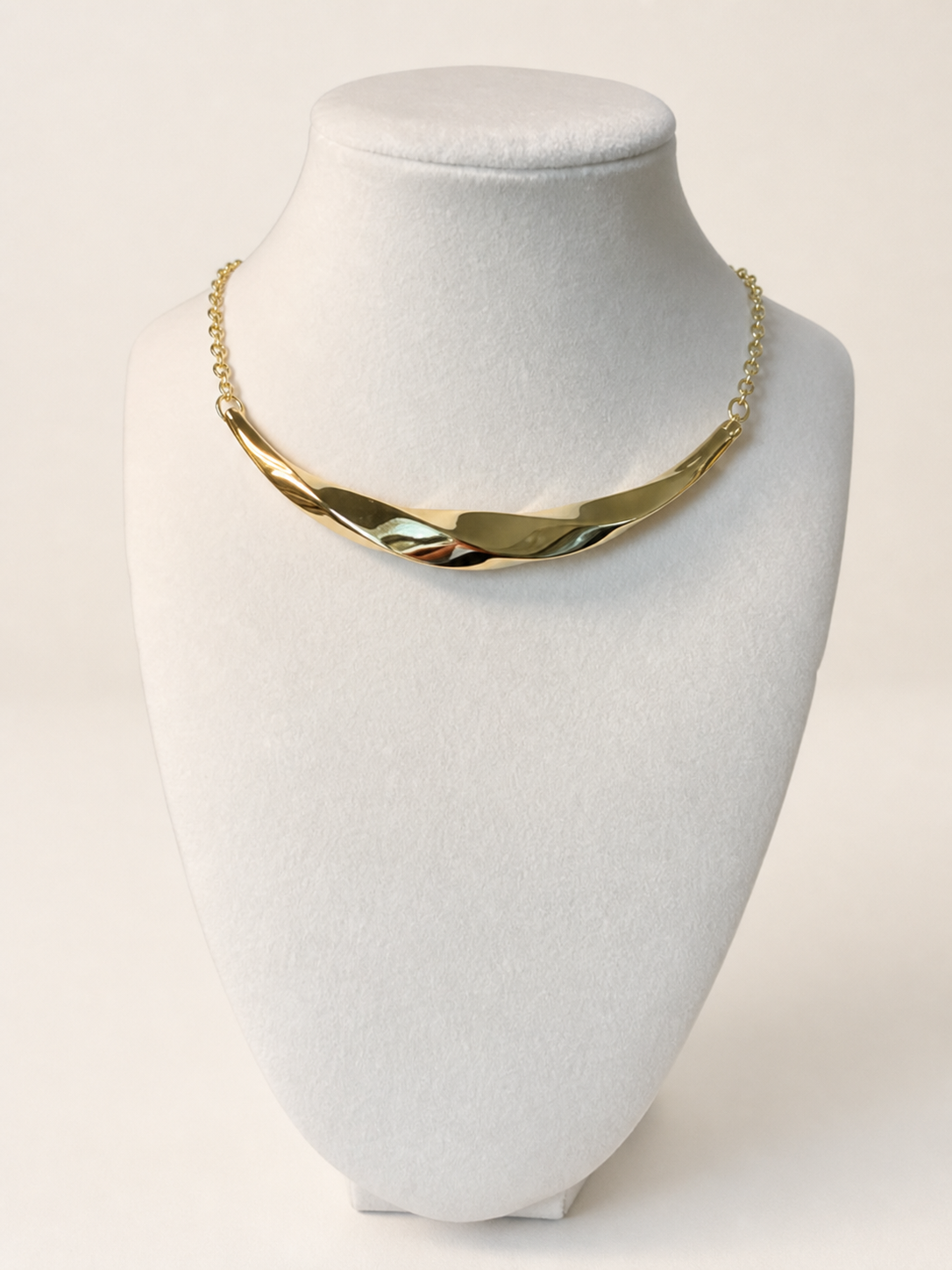 18K Graziella Air Gold Wave Statement Necklace, 50 cm (19.7 inches)