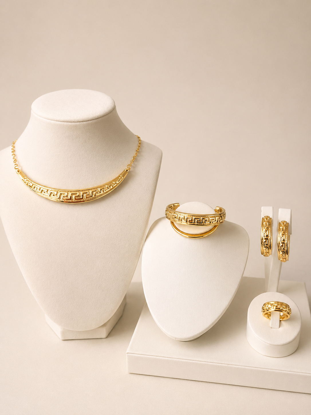 18K Graziella Air Greek-inspired Gold Set