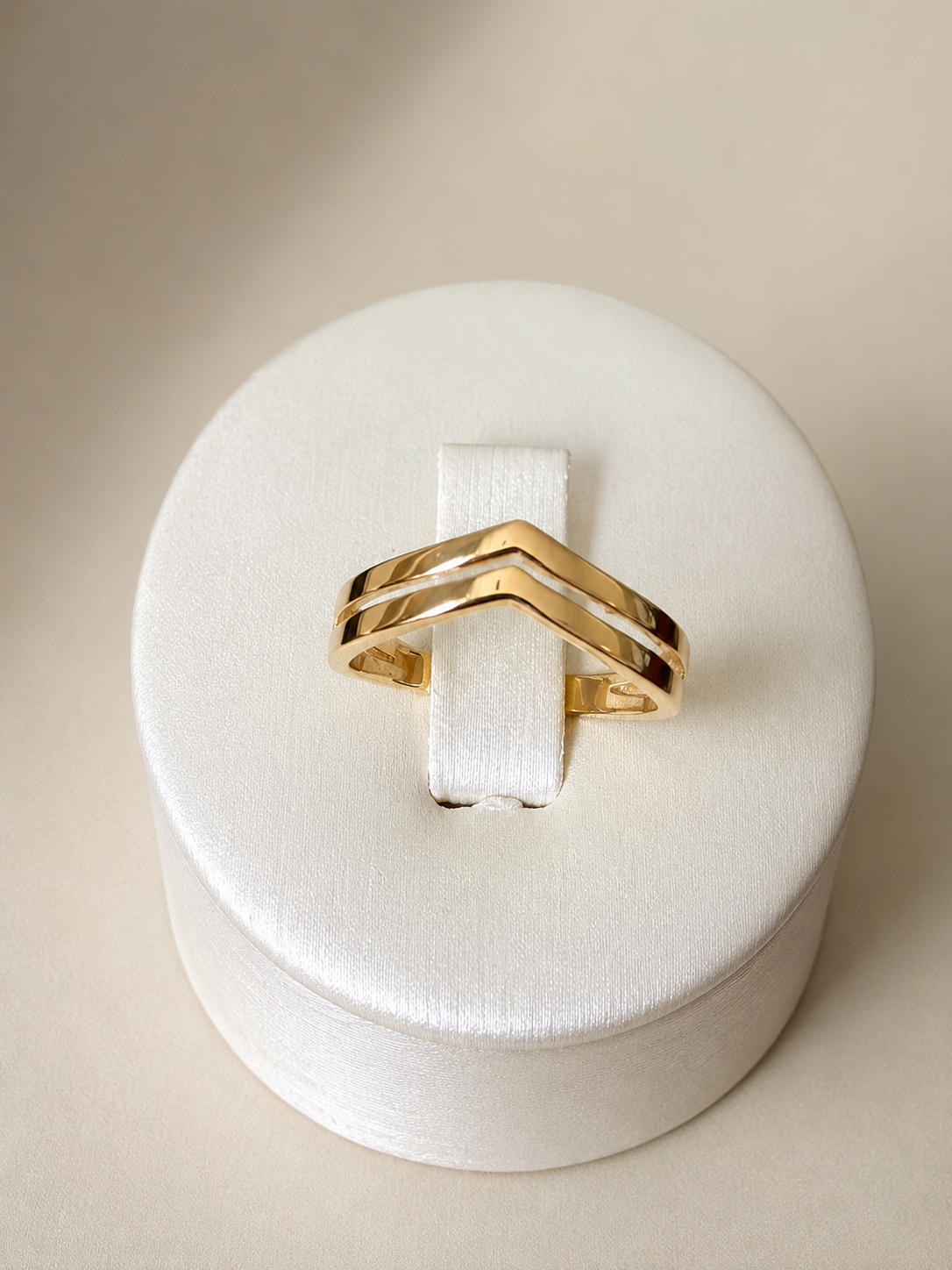 18K Chevron Gold Ring