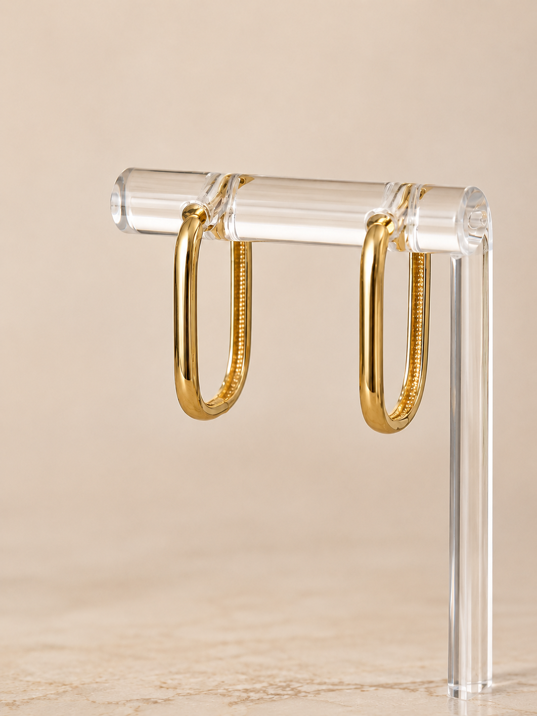 18K Classic Gold Hoop Earrings