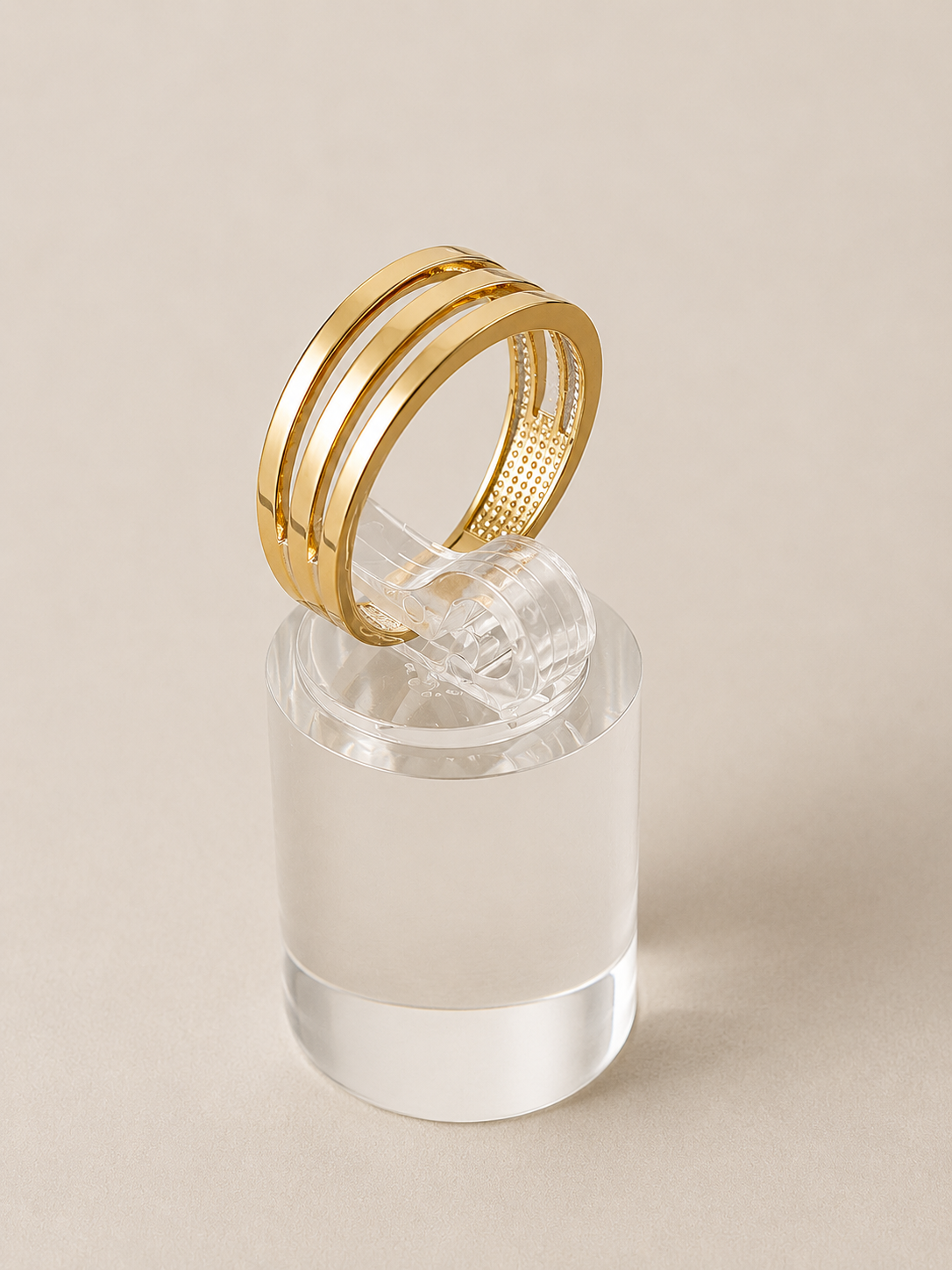 18K Gold Triple Band Ring