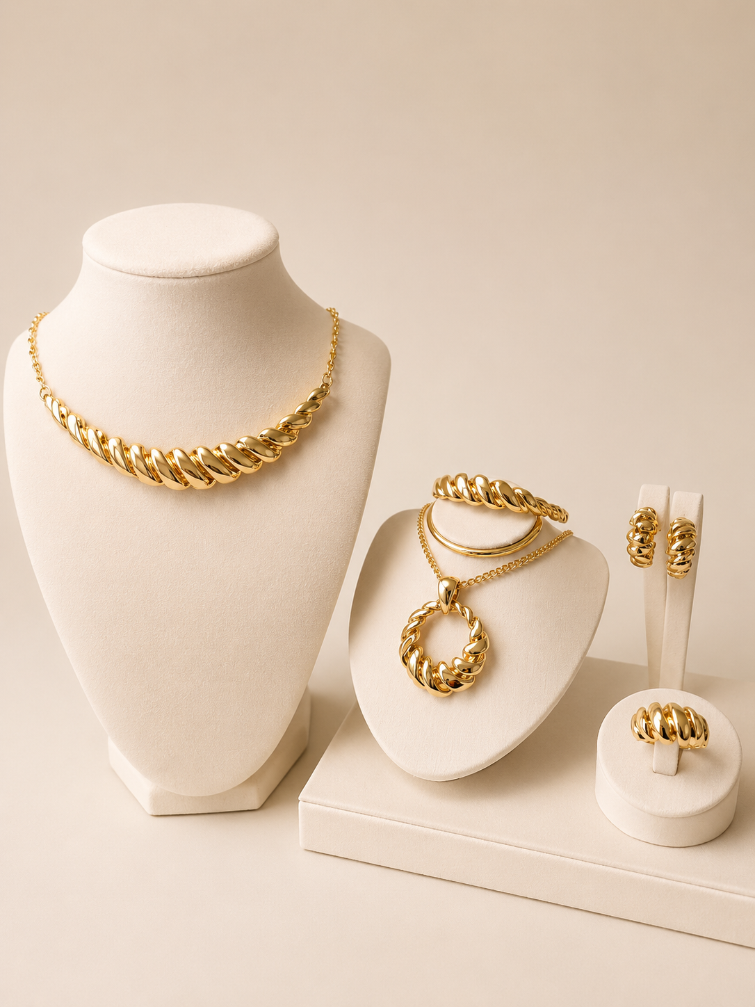 18K Graziella Air Gold Twist Set
