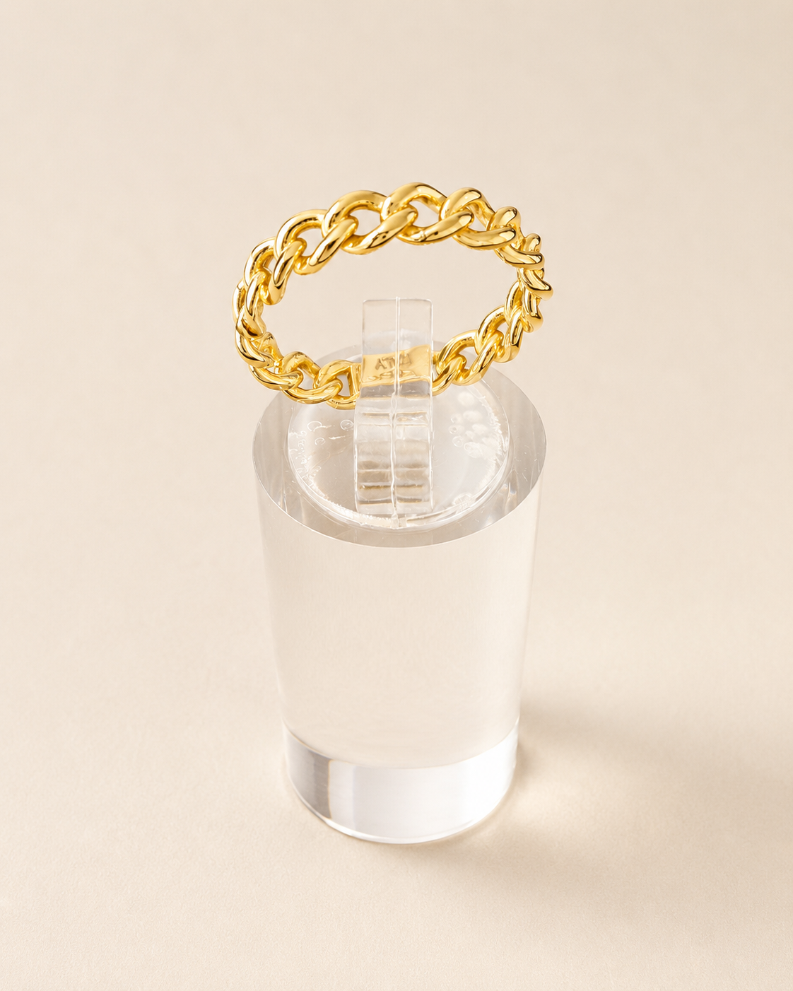 18K Gold Chain Link Ring