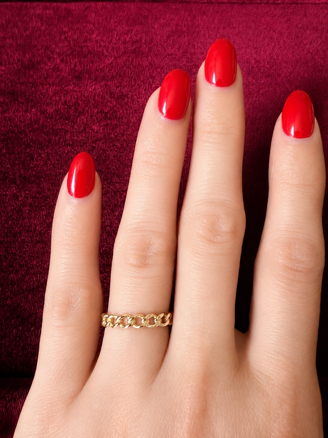 18K Gold Chain Link Ring