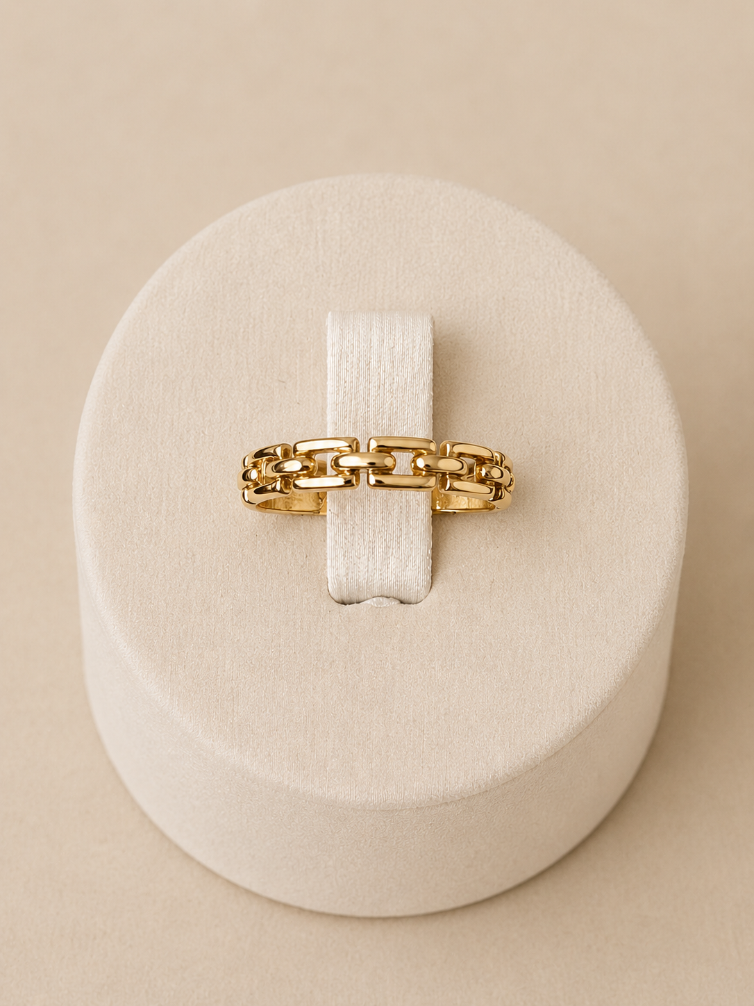 18K Gold Chain Link Ring