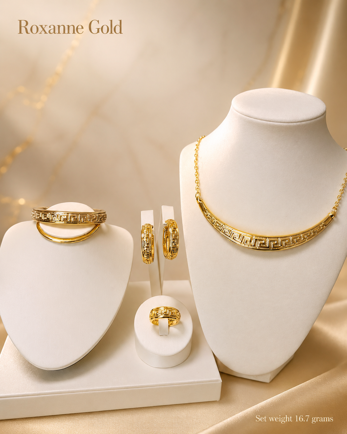 Elegant Greek-inspired Gold Set