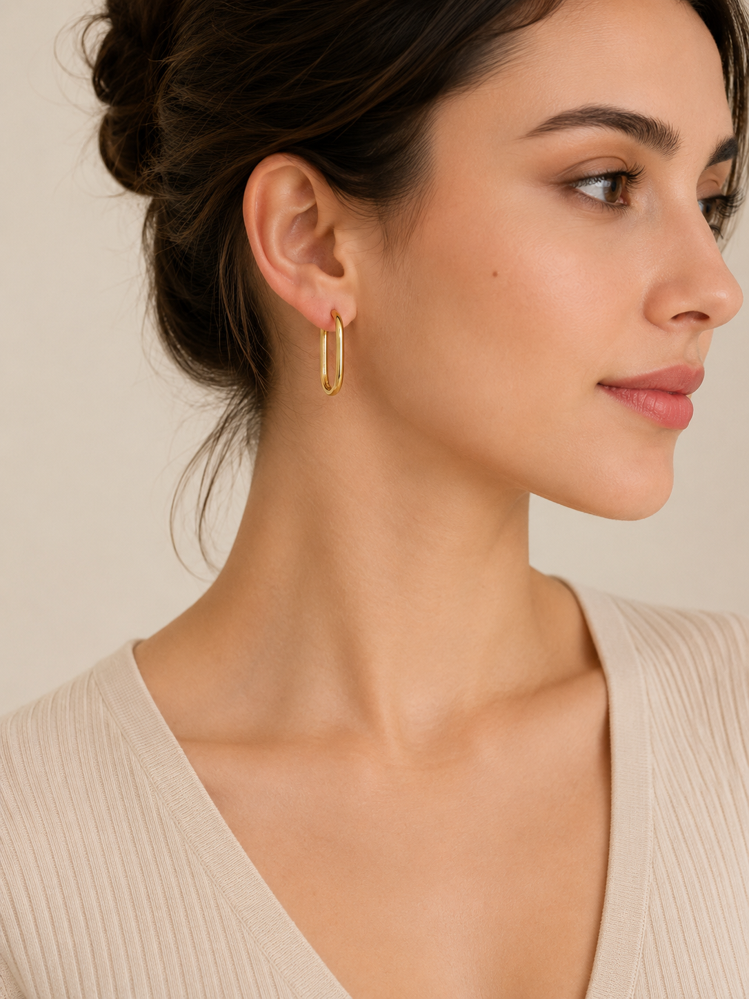 18K Classic Gold Hoop Earrings