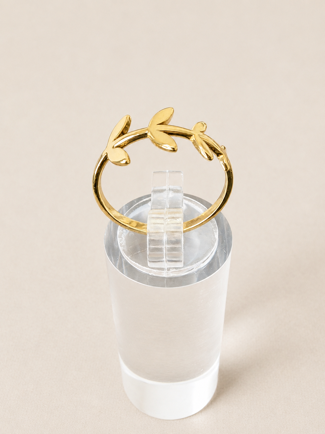 18K Gold Leaf Branch Ring