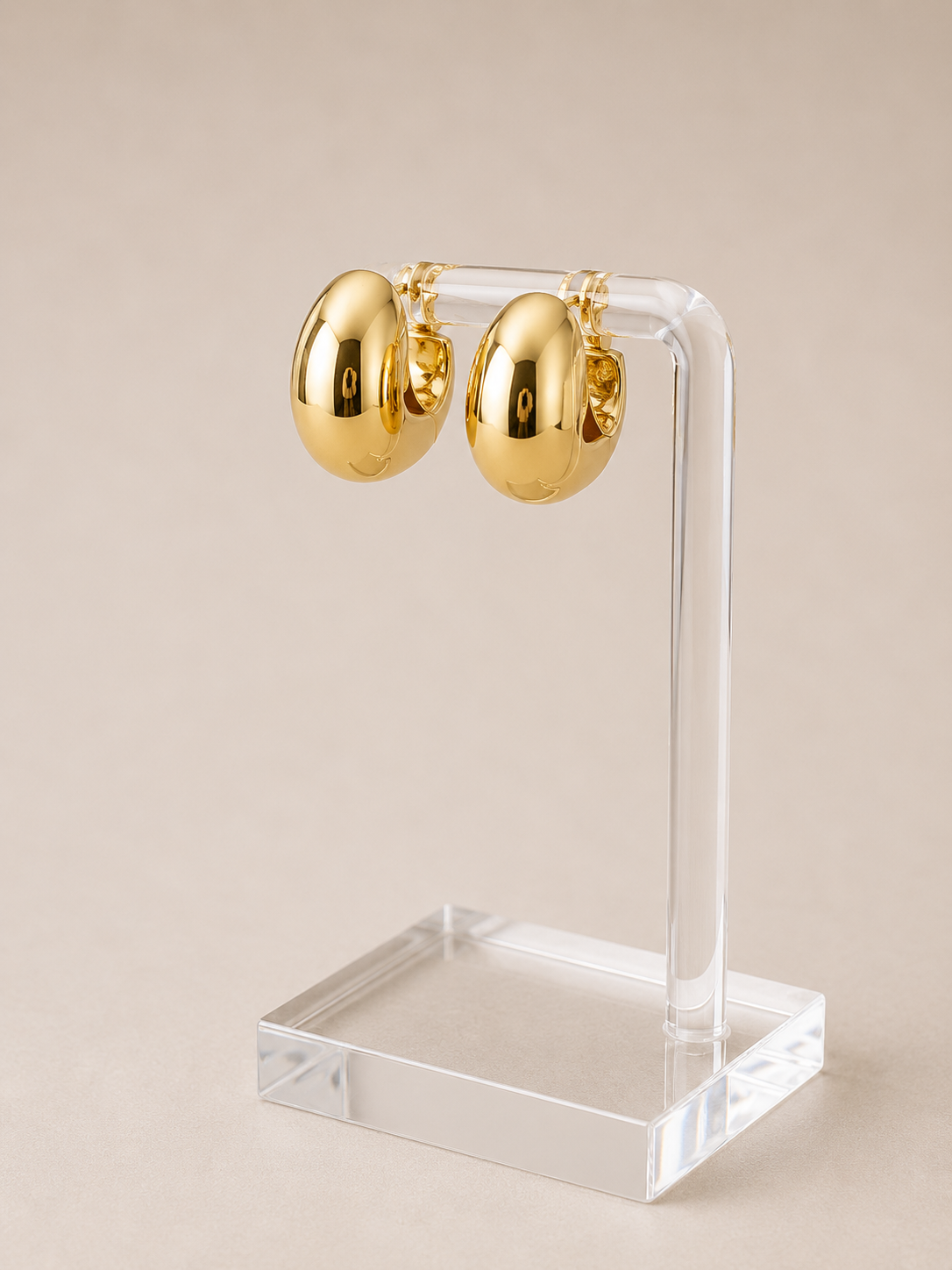 18K Graziella Air Gold Hoop Earrings