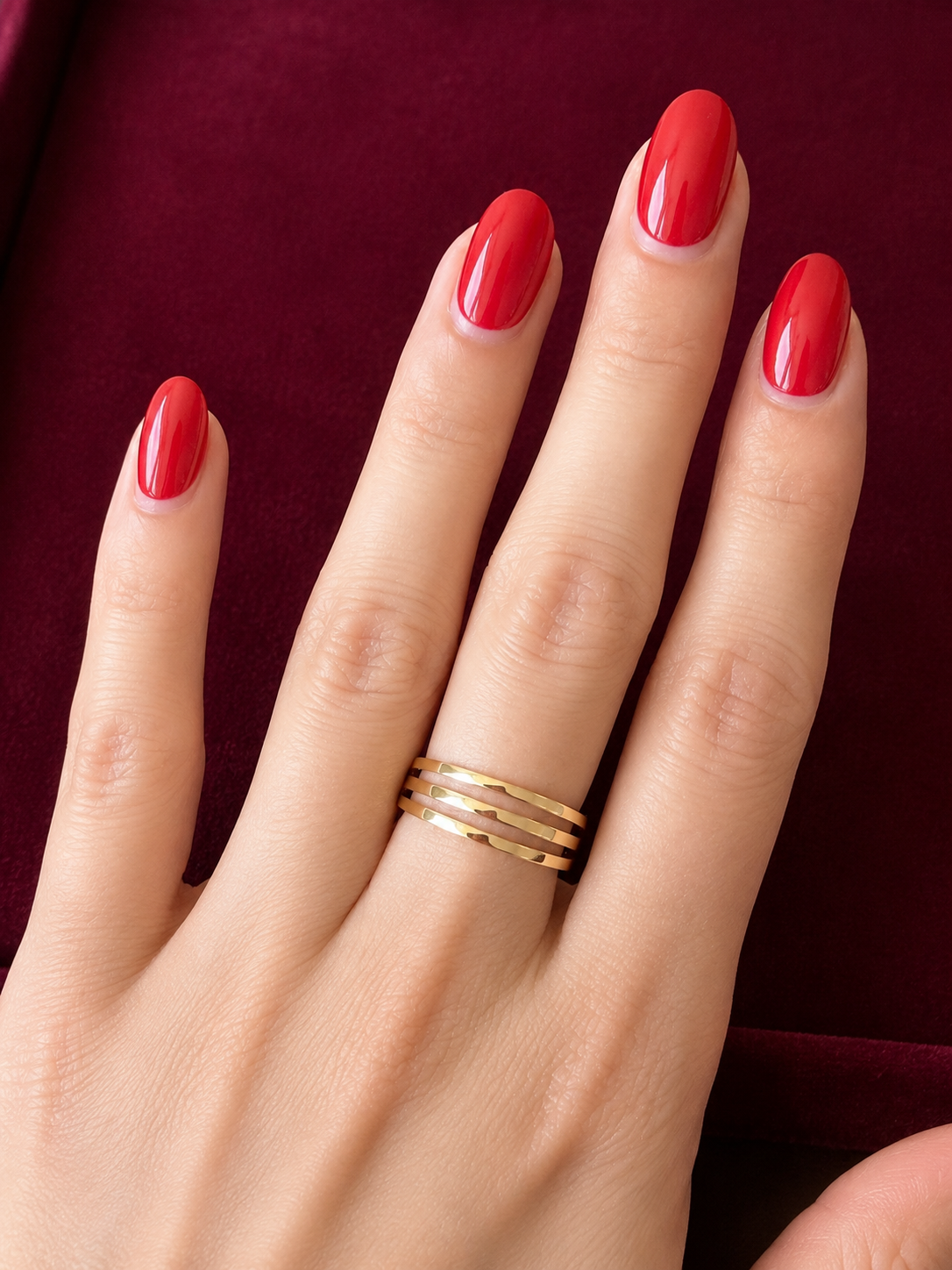 18K Gold Triple Band Ring