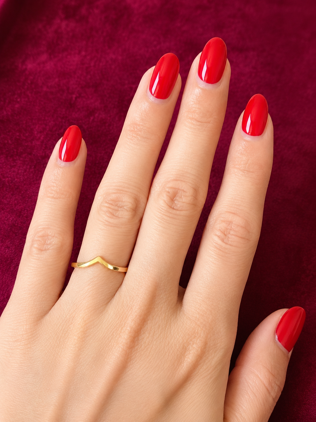 18K Chevron Gold Ring