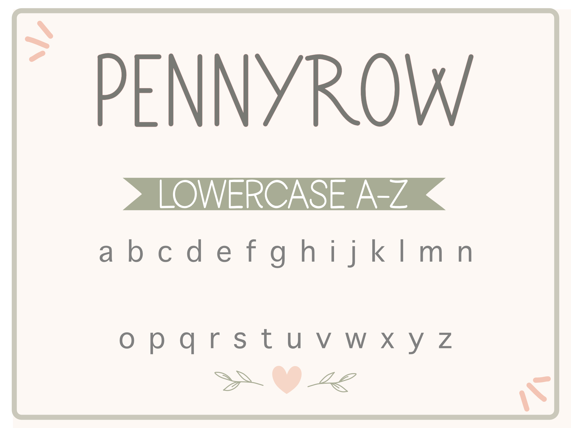 Pennyrow Font