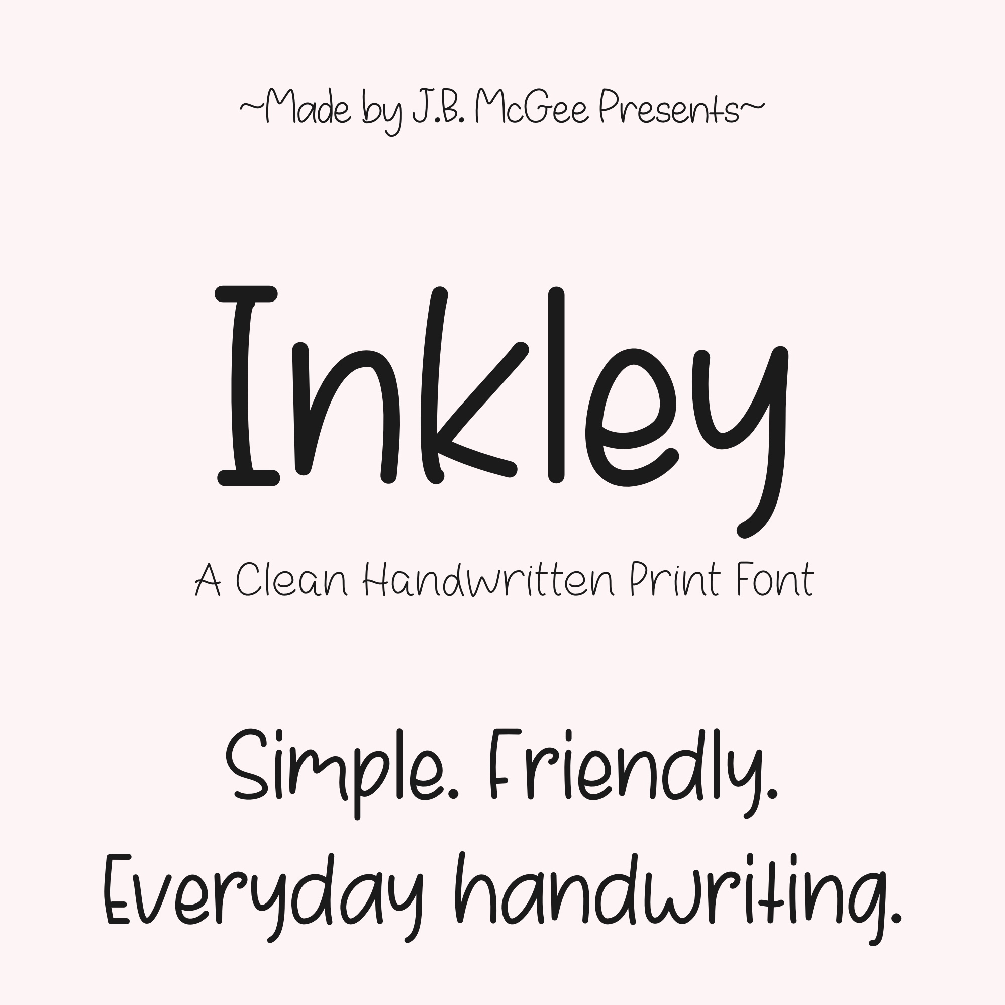 Inkley—A Clean Handwritten Print Font