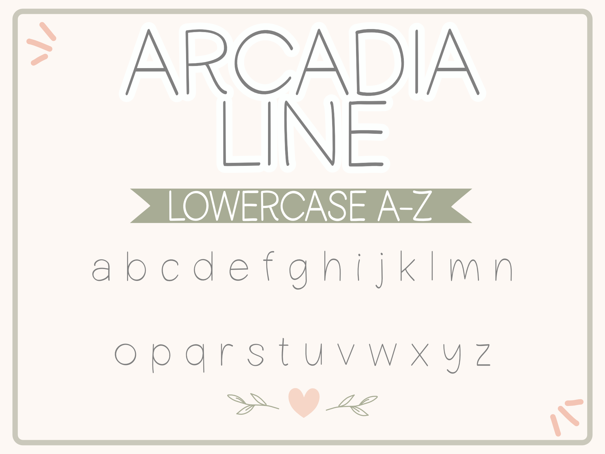  Arcadia Line Font