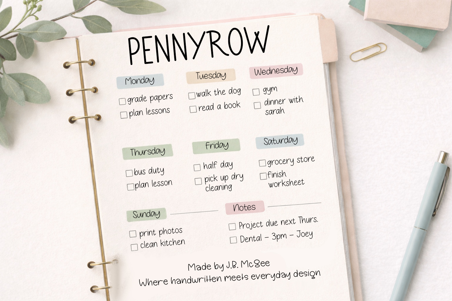 Pennyrow Font
