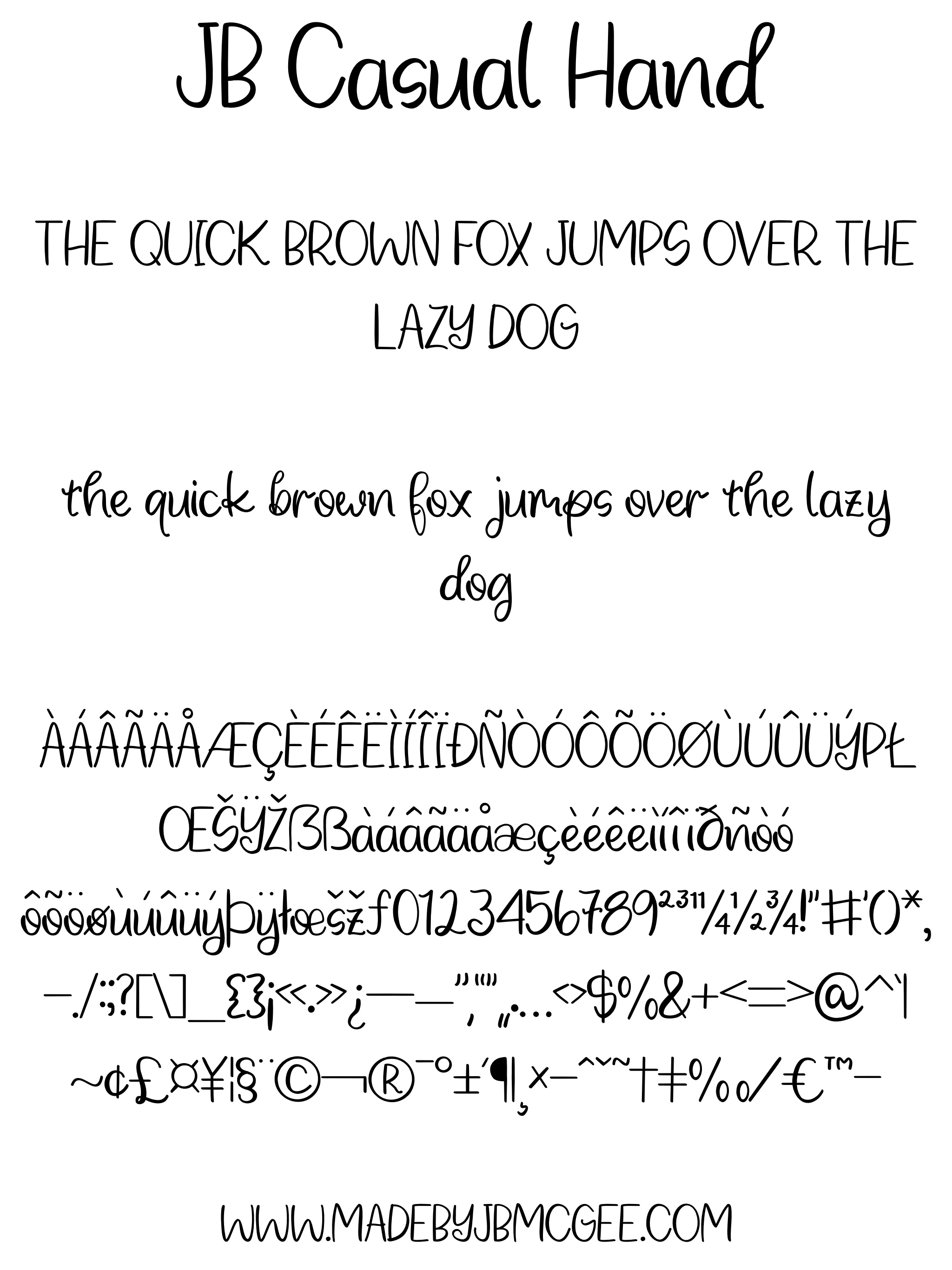 JB Casual - Simple. Friendly. Everyday Handwriting.