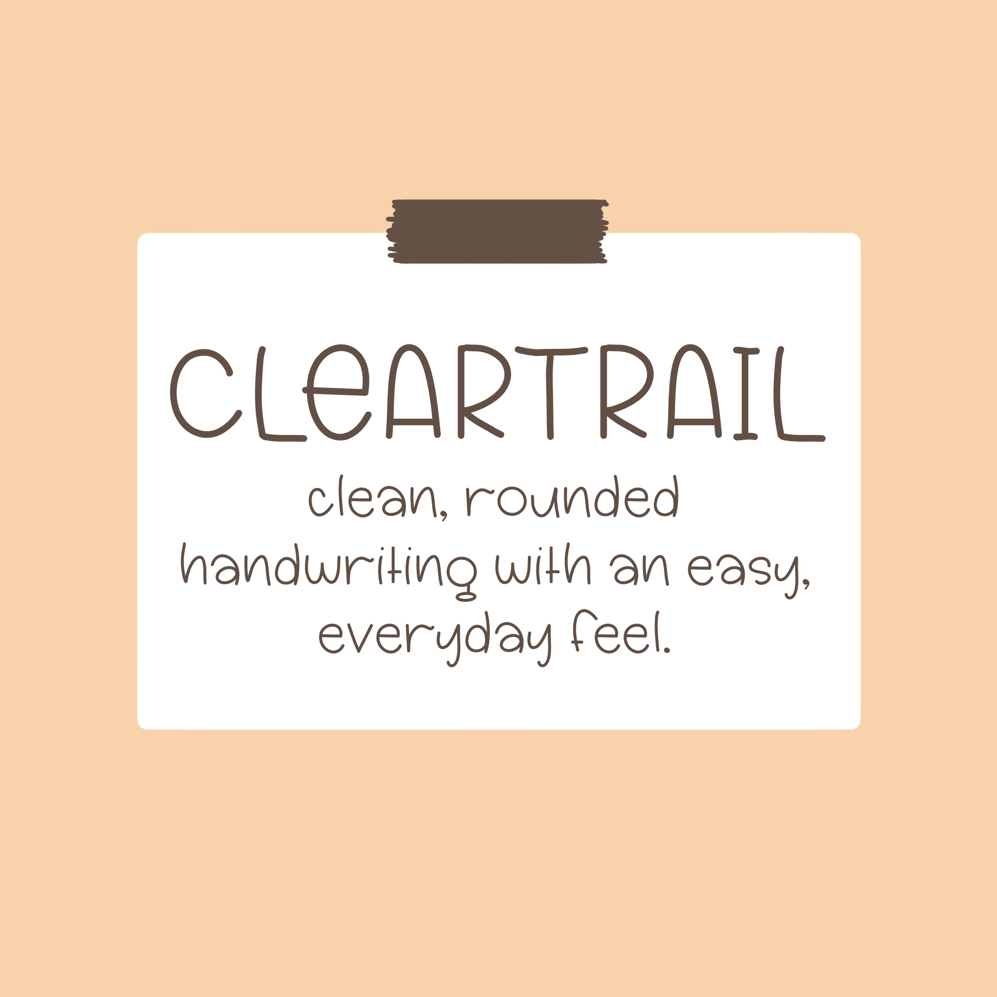 Cleartrail Print Font 