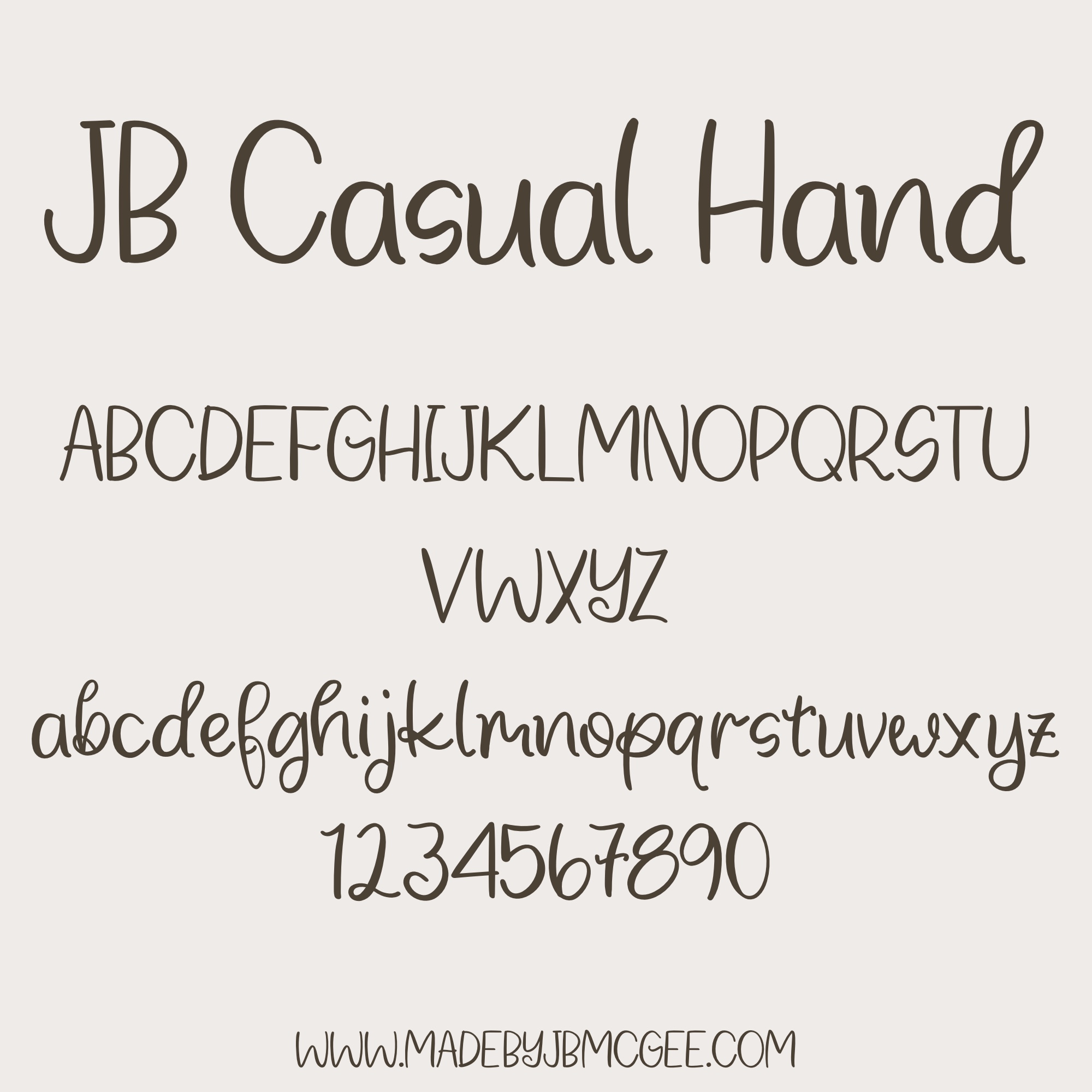 JB Casual - Simple. Friendly. Everyday Handwriting.