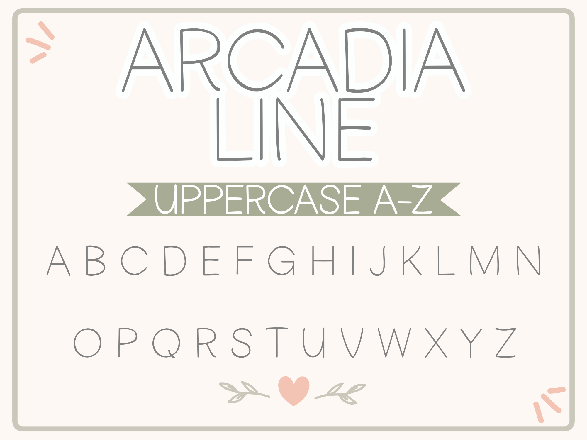  Arcadia Line Font