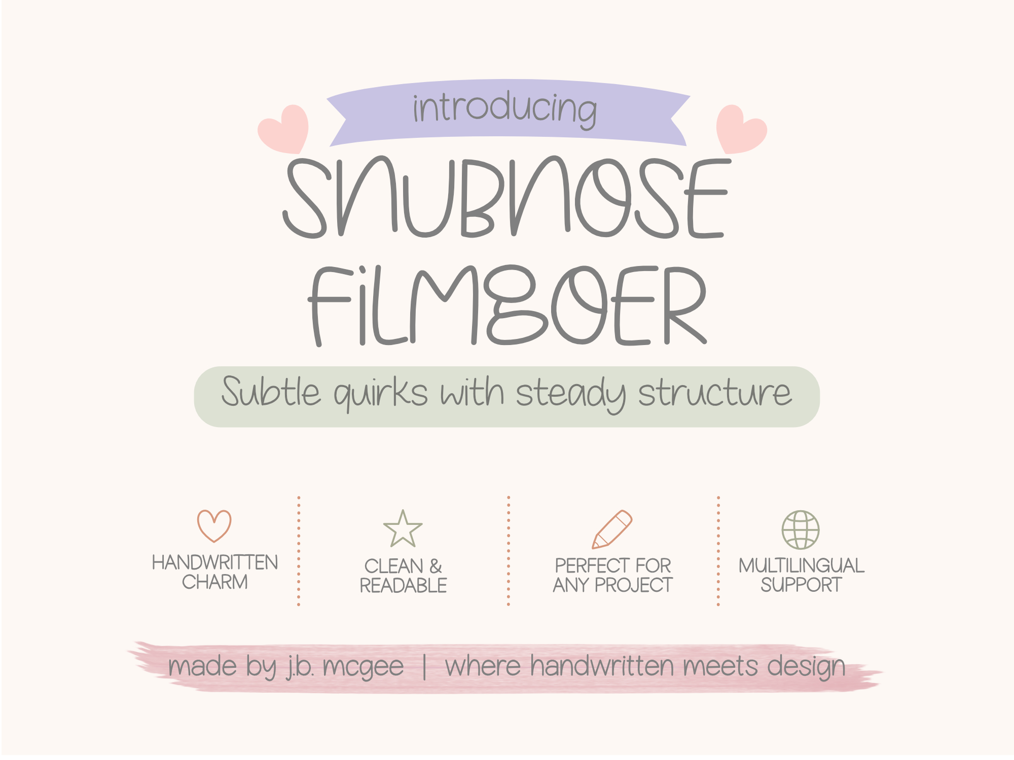 Snubnose Filmgoer Font