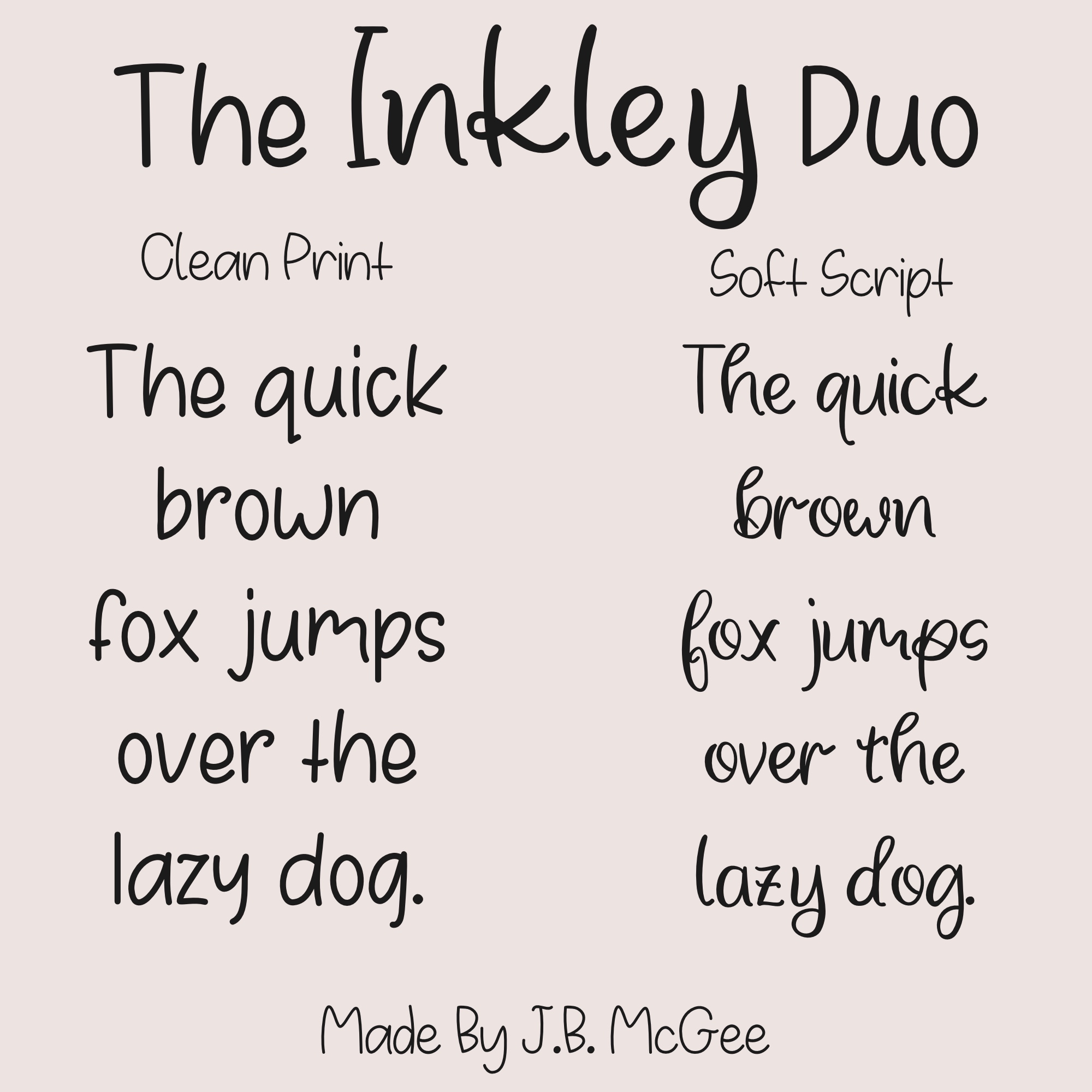 Inkley & JB Casual Script – Handwritten Duo