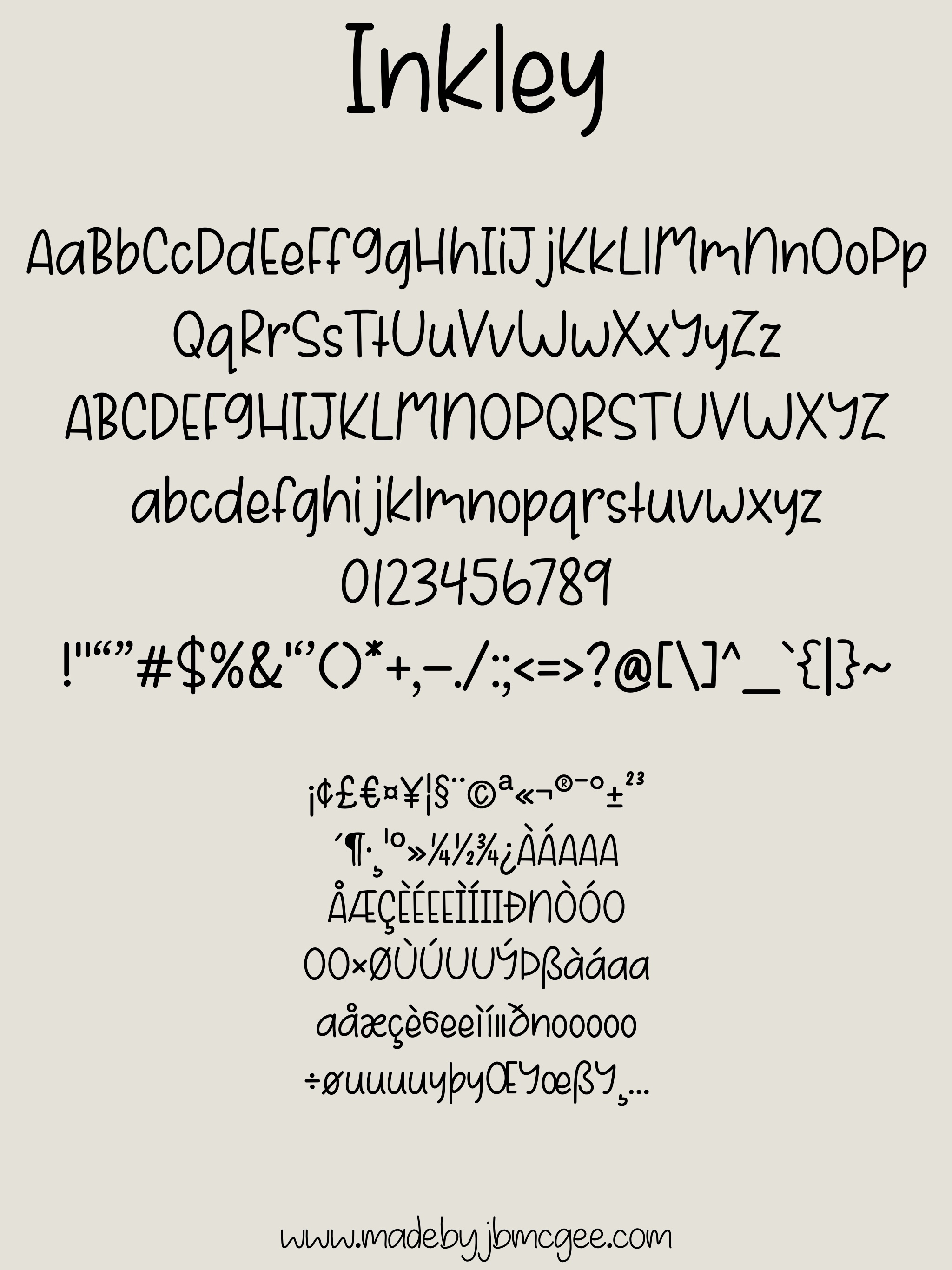 Inkley—A Clean Handwritten Print Font