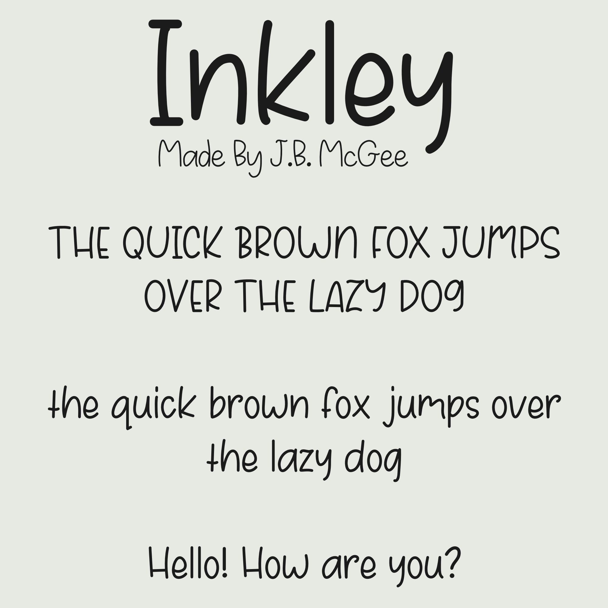 Inkley—A Clean Handwritten Print Font