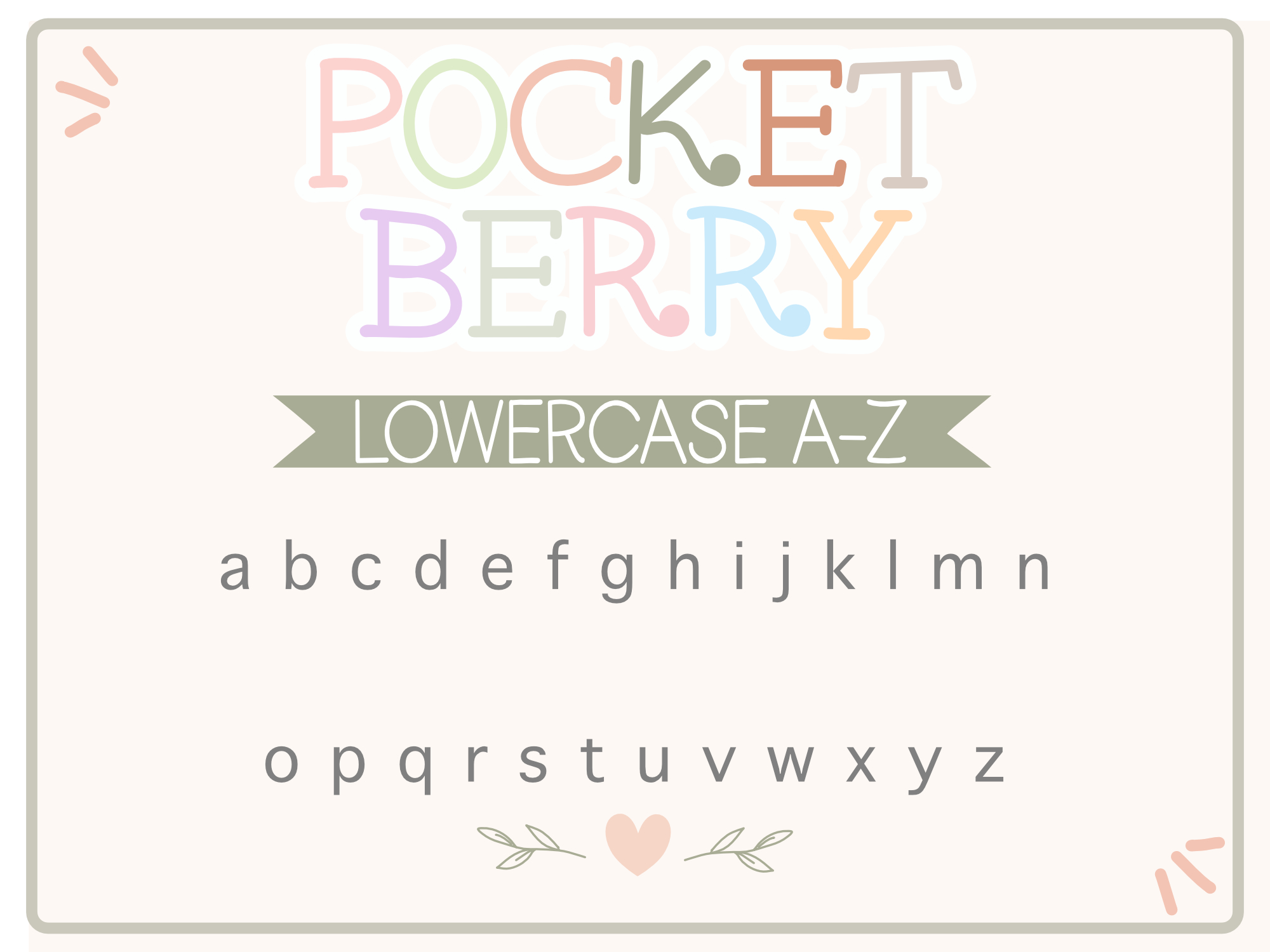  Pocketberry Font
